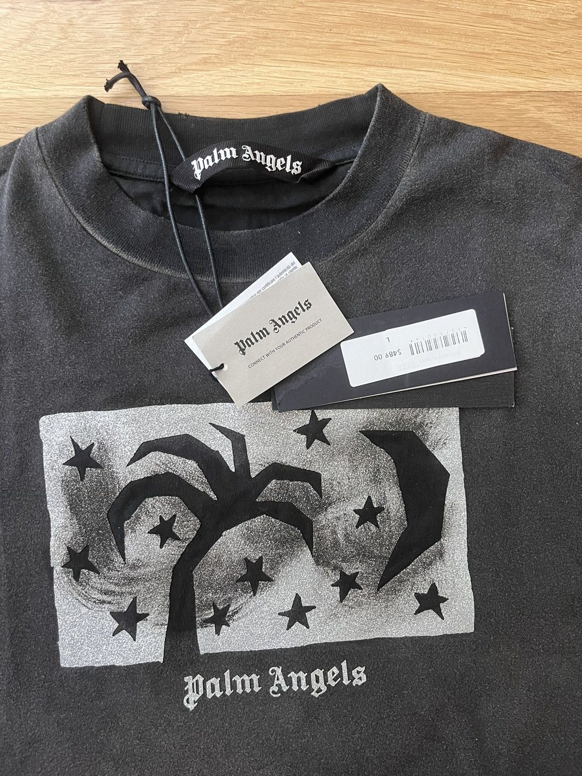 Palm Angels NWT Palm Angels Night Sky Graphic “Washed” T Shirt Size US L / EU 52-54 / 3 - 2 Thumbnail