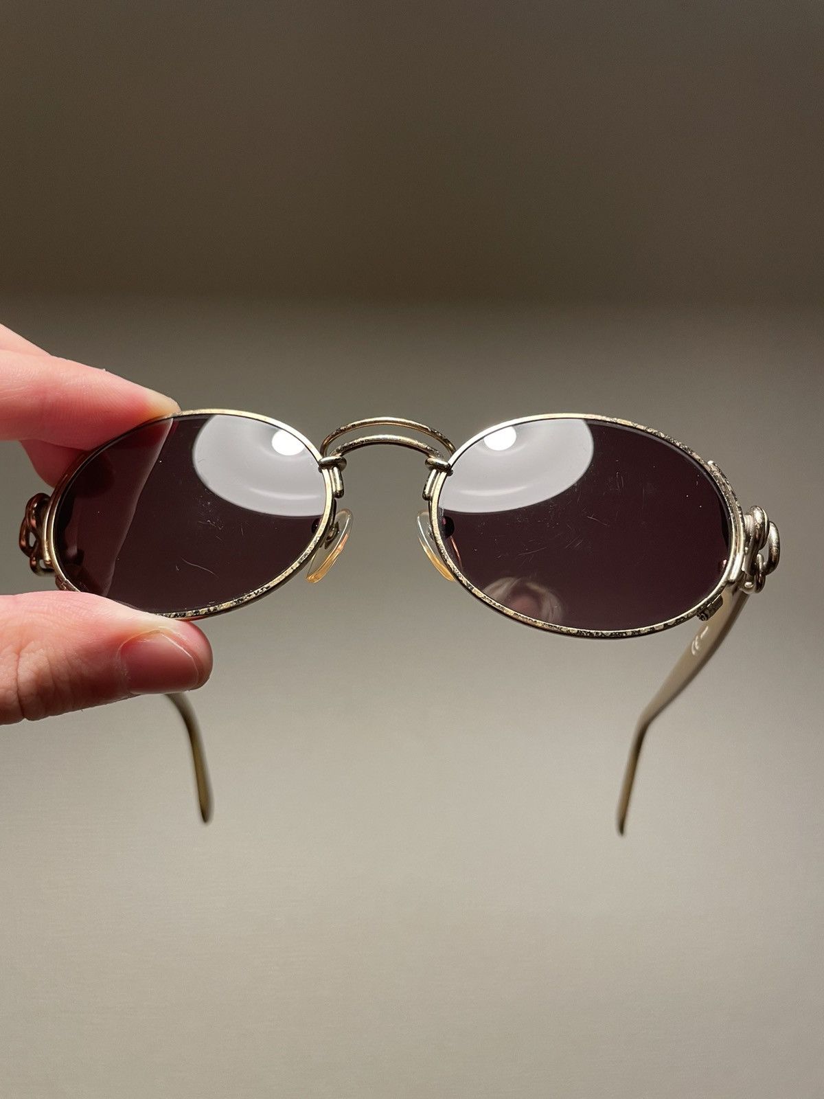 Jean Paul Gaultier Jean Paul Gaultier ANTIQUE STYLE STEAMPUNK SUNGLASSES Size ONE SIZE - 4 Thumbnail