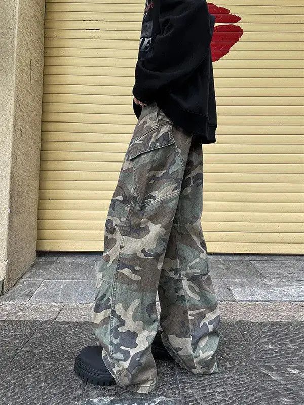 Japanese Brand Retro loose casual camouflage jeans Size US 32 / EU 48 - 2 Thumbnail