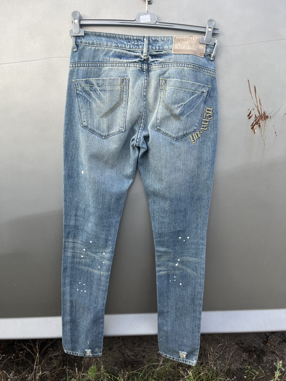 Japanese Brand × Vintage Rare Yakuza Y2K Embroidered Distressed Jeans Size US 31 - 2 Thumbnail