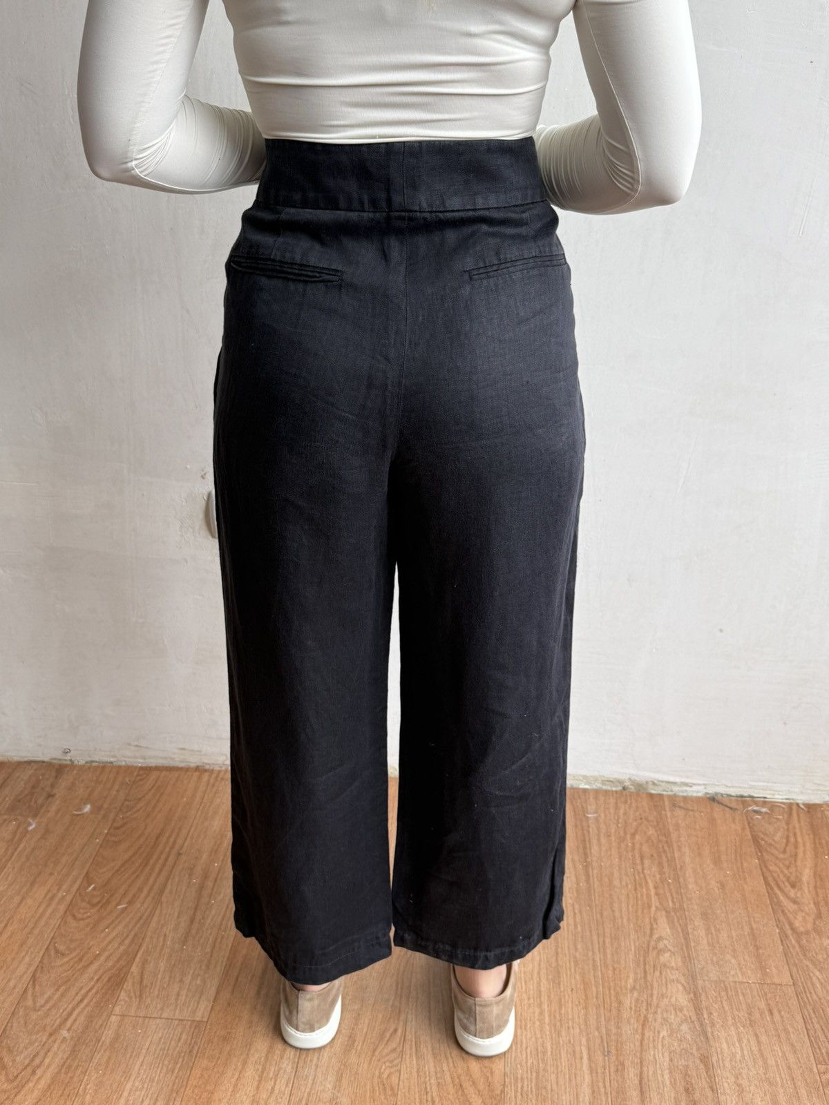 Dries Van Noten Dries Van Noten Women’s Linen Culottes Pants Navy size 38 Size 26" / US 2 / IT 38 - 4 Thumbnail