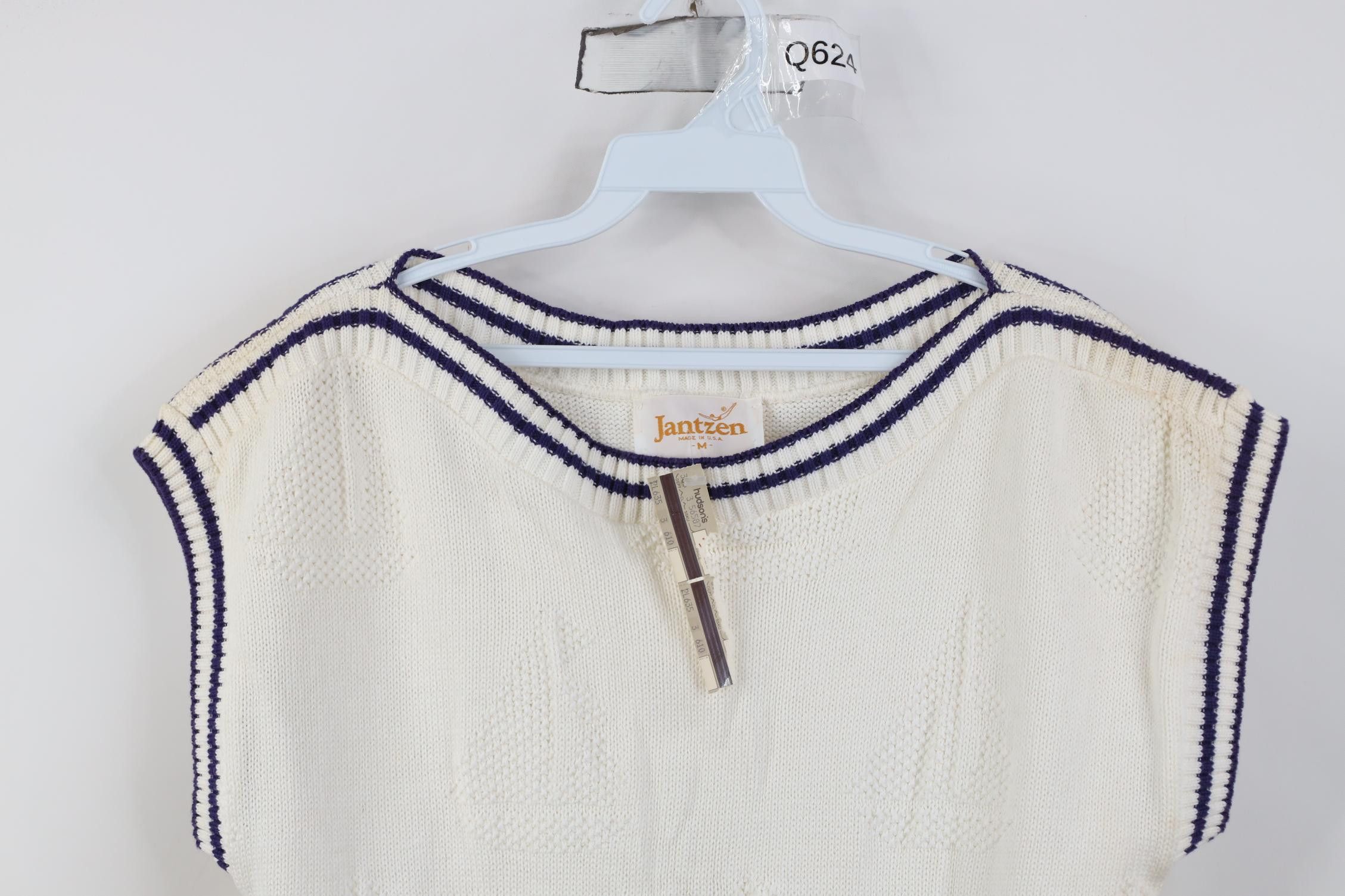 Vintage Deadstock Vintage 70s Streetwear Knit Sweater White USA Size M / US 6-8 / IT 42-44 - 2 Thumbnail