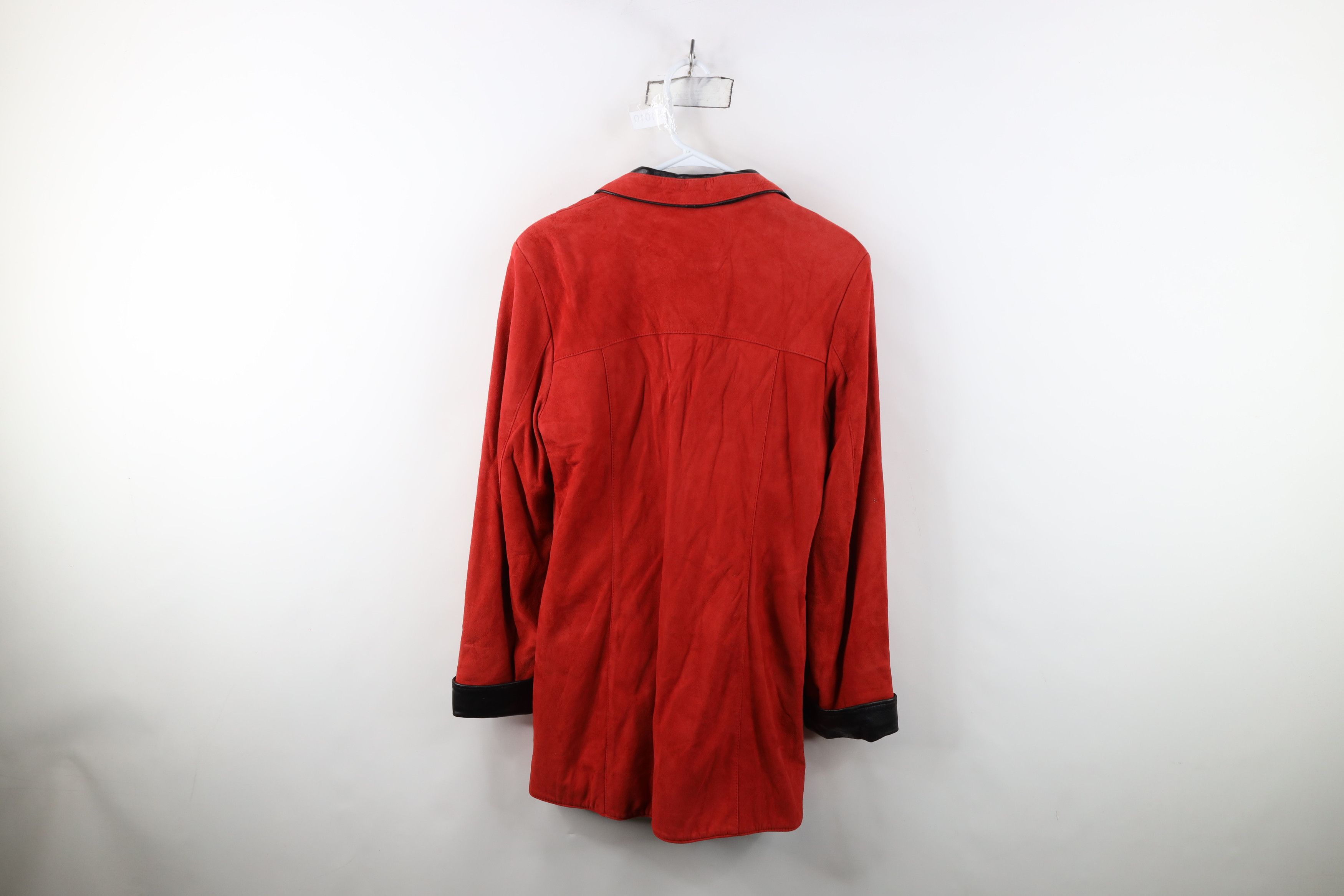 Vintage Vintage 90s Streetwear Lambskin Suede Leather Jacket Coat Size M / US 6-8 / IT 42-44 - 14 Thumbnail