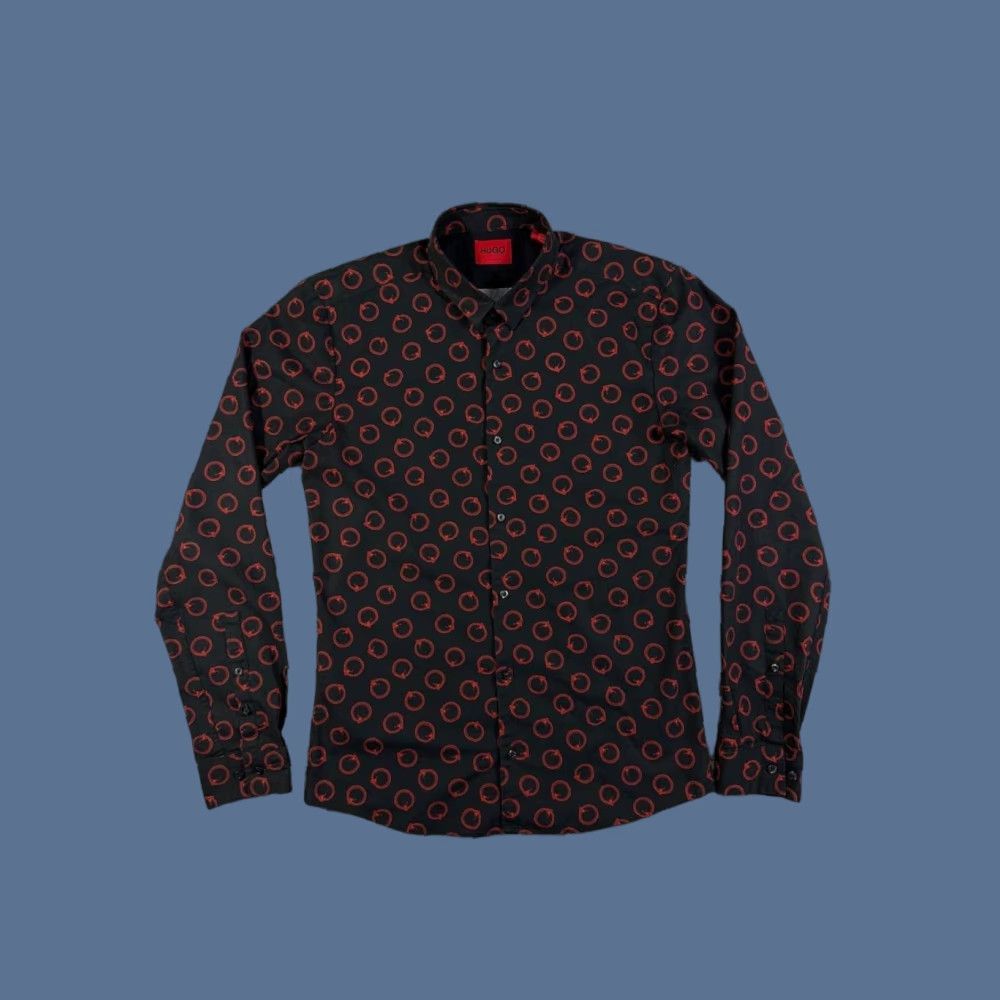 Hugo Boss HUGO BOSS Shirt Men Extra-Slim Long Sleeve Black Button-Up Small Size US S / EU 44-46 / 1 - 1 Thumbnail