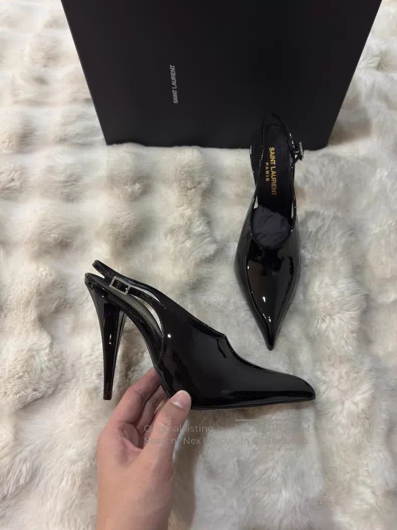 Saint Laurent Paris Saint Laurent Paris Crystal Rhinestone Patent Leather Poin Size US 6.5 / IT 36.5 - 4 Thumbnail