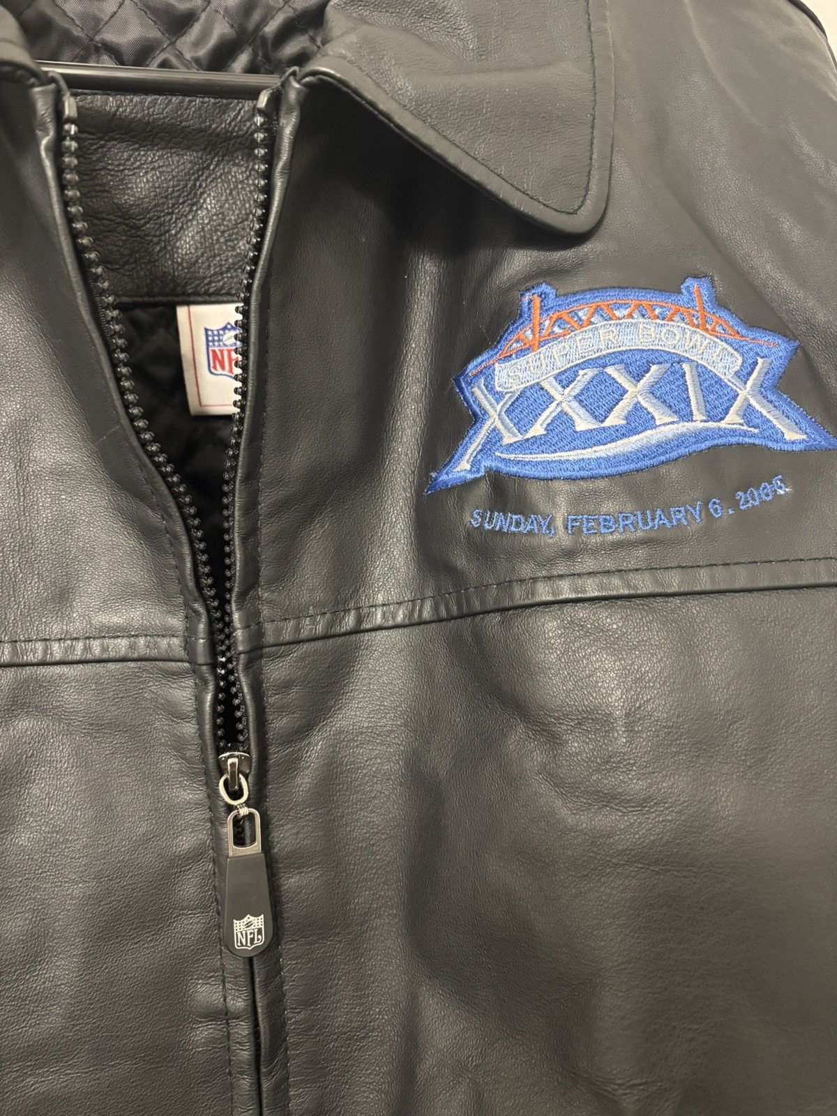 NFL Super Bowl XXXIX Leather Jacket Size US L / EU 52-54 / 3 - 6 Thumbnail