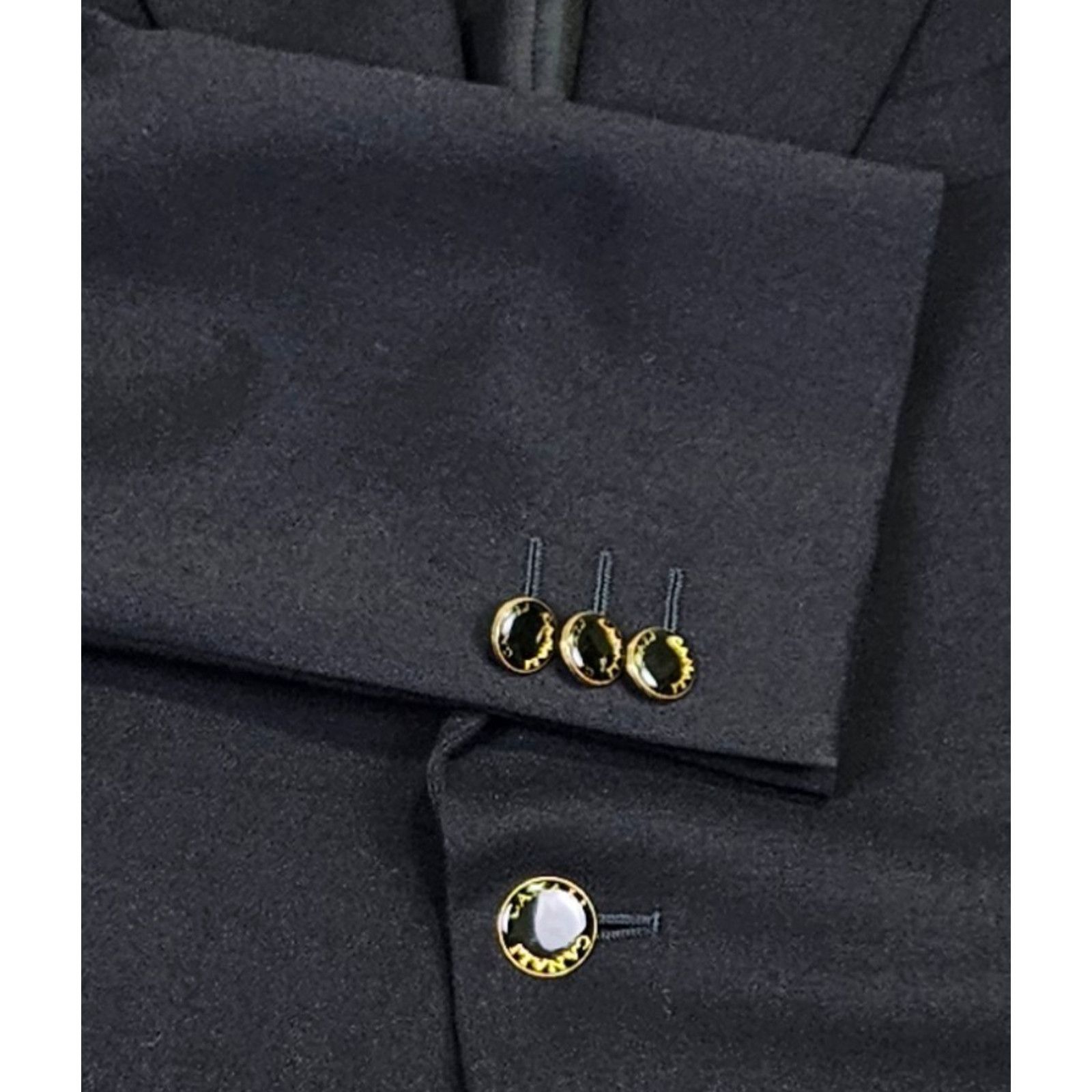 Canali Canali Proposta Enamel Gold Button Vellerian Blazer Italian Size 42L - 2 Thumbnail