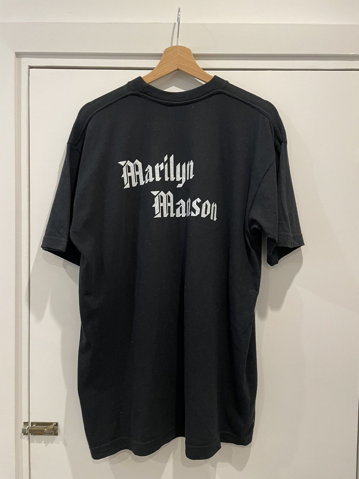Band Tees × Vintage 1990s Marilyn Manson Tee Size US XL / EU 56 / 4 - 4 Thumbnail