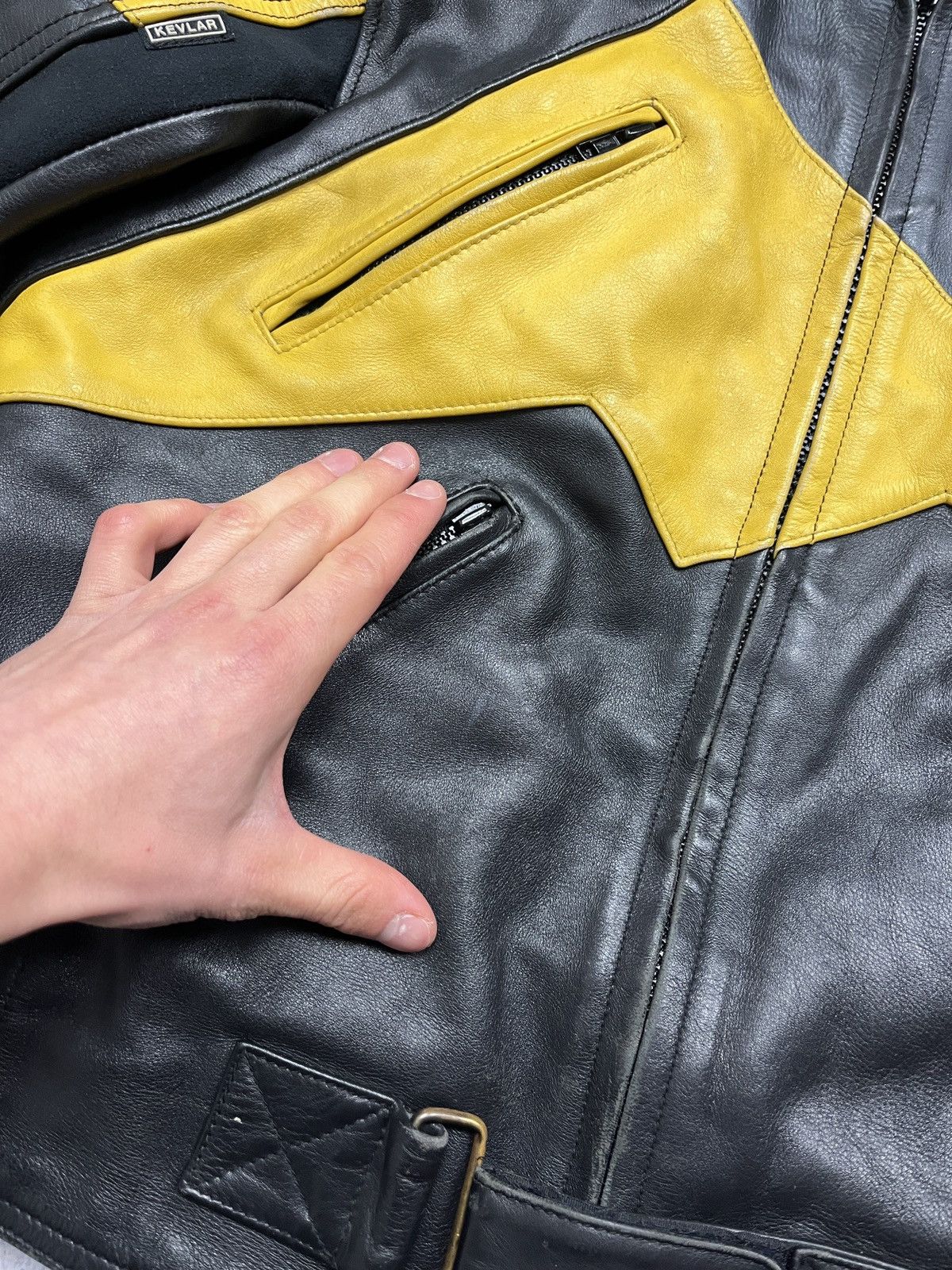 Genuine Leather Richa Black Moto Leather Jacket Vintage Racing Bike Size US S / EU 44-46 / 1 - 8 Thumbnail