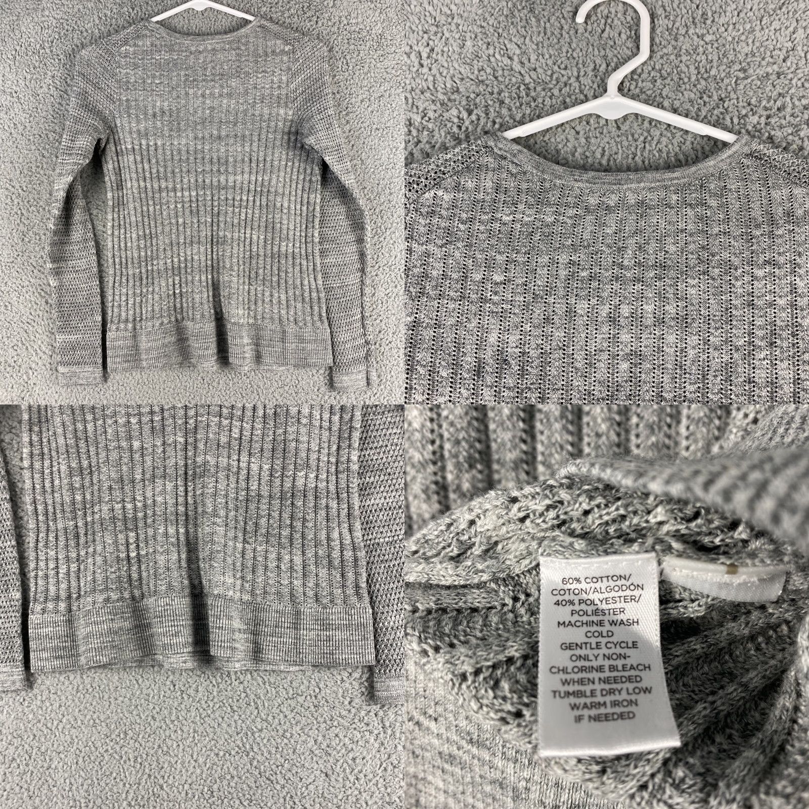 Ann Taylor Ann Taylor Loft Women’s XS Sweater Gray Knit Soft Long Sleeves / 39-24 Size XS / US 0-2 / IT 36-38 - 8 Thumbnail