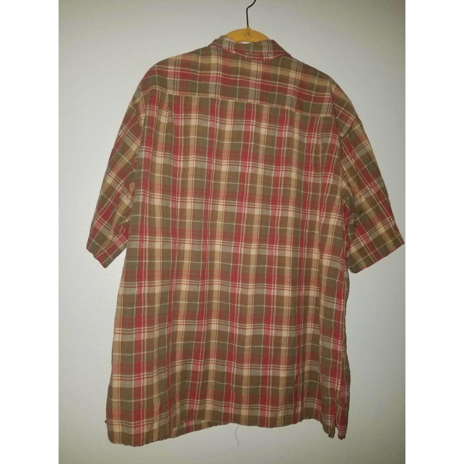 Polo Ralph Lauren VINTAGE Polo Jeans Co. Mens Button Down Plaid Short Sleeve Shirt L Polo Ralph Lauren Shirt Mens Plaid Short Sleeve Button-Up Red 90s Mens Size US L / EU 52-54 / 3 - 5 Thumbnail