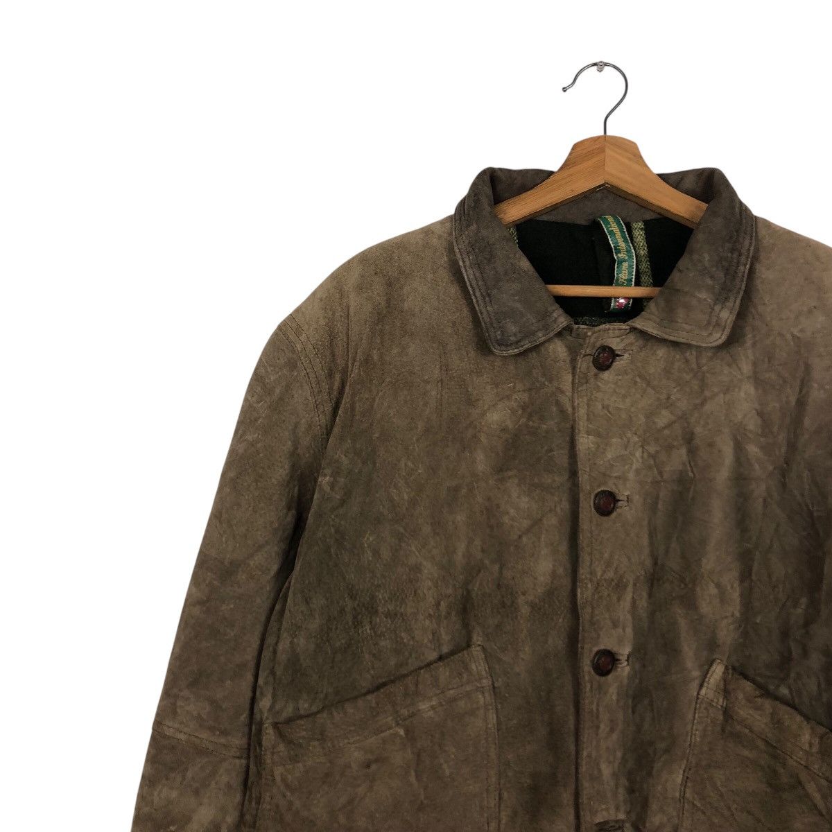 Issey Miyake 📌Vintage Genuine Leather Jacket Flare Blanket Tartan Design Size US M / EU 48-50 / 2 - 8 Thumbnail