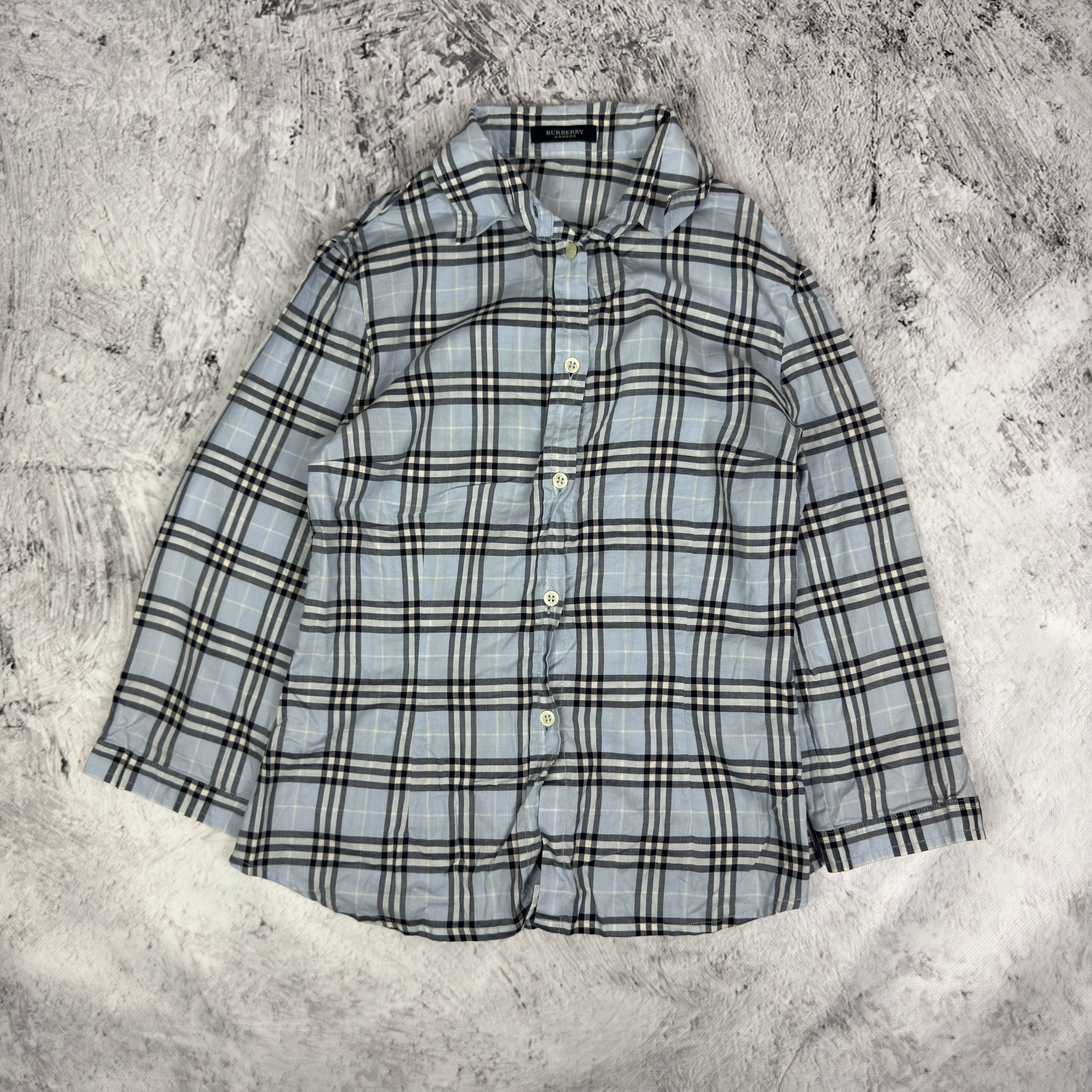 Burberry Burberry London Women's blue Cotton Long Sleeve Shirt Size S / US 4 / IT 40 - 2 Thumbnail