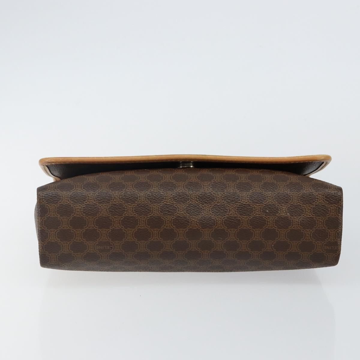 Celine CELINE Macadam Canvas Shoulder Bag Pvc Leather Brown Gold Size ONE SIZE - 7 Thumbnail