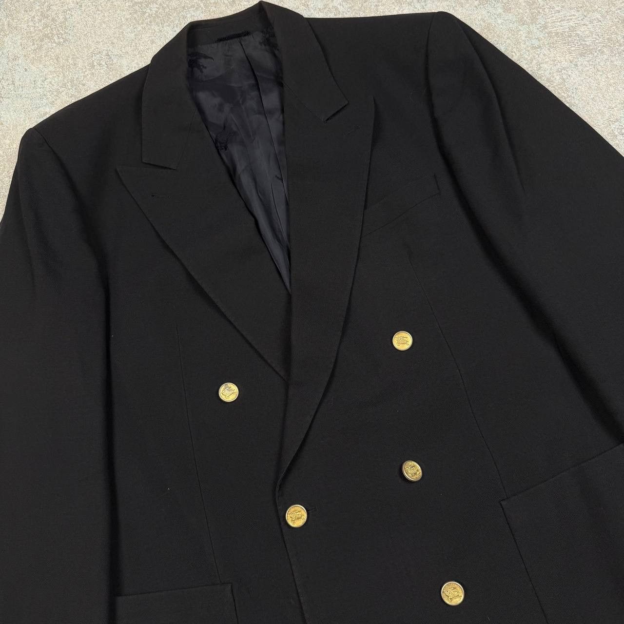 Burberry Burberry Double Breasted Blazer Golden Buttons Size XL Size 50R - 4 Thumbnail