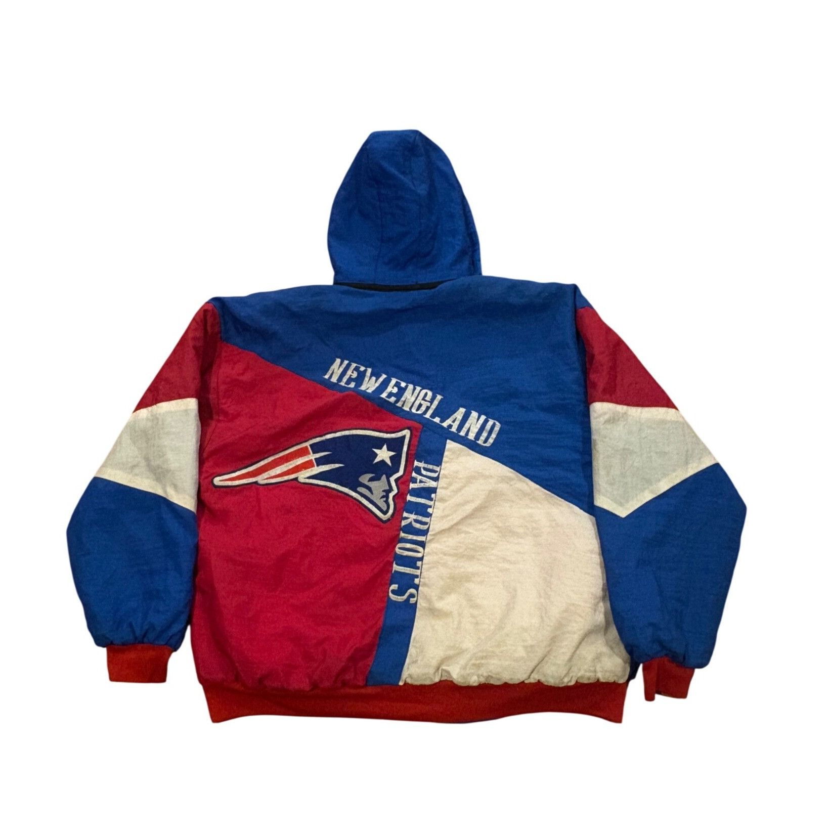 Starter Vintage 90s Starter New England Patriots NFL Hooded Puffer J Size US XL / EU 56 / 4 - 2 Thumbnail