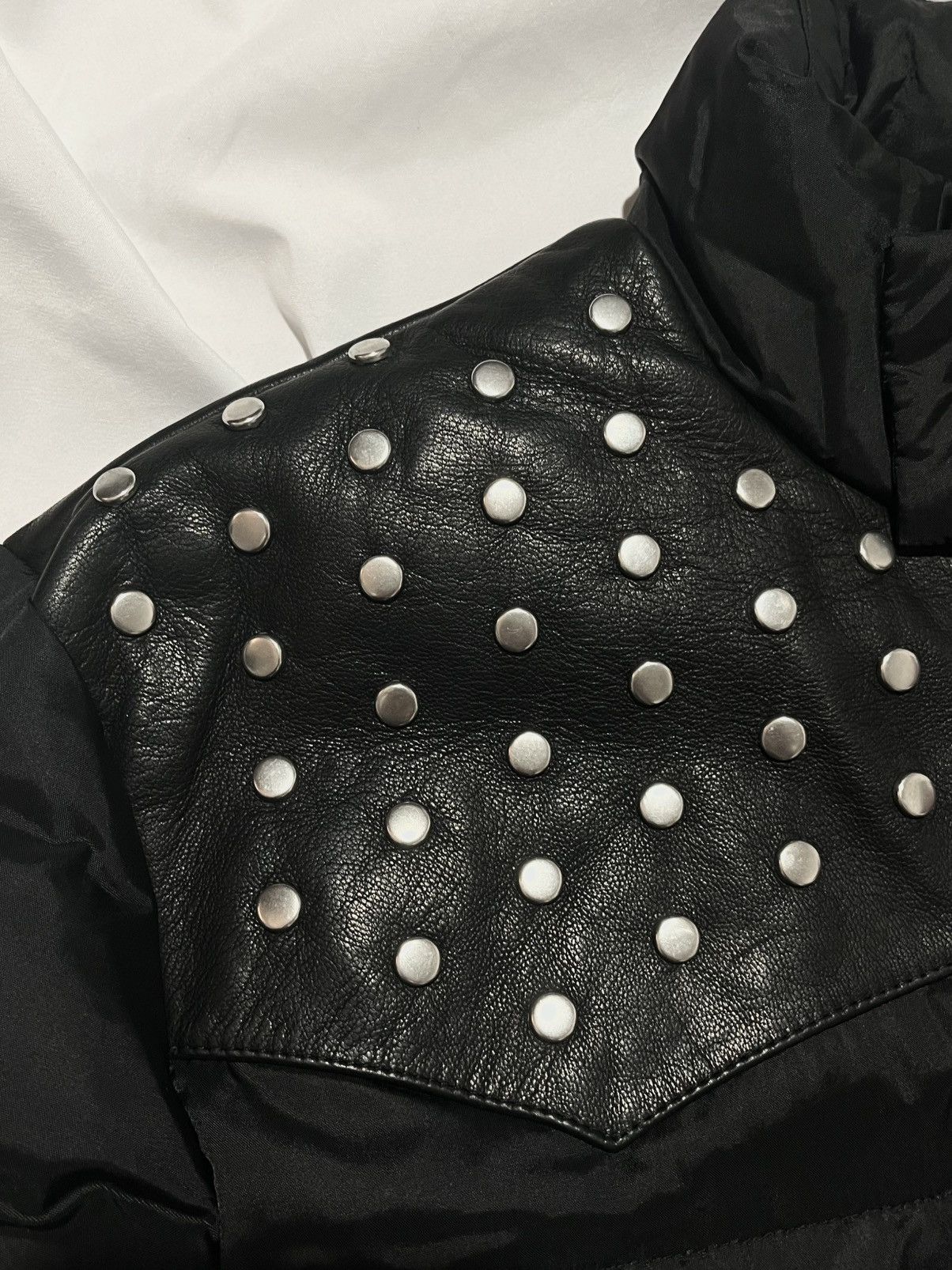 Saint Laurent Paris SAINT LAURENT PARIS 2014 STUDDED PUFFER x LEATHER JACKET Size US S / EU 44-46 / 1 - 4 Thumbnail