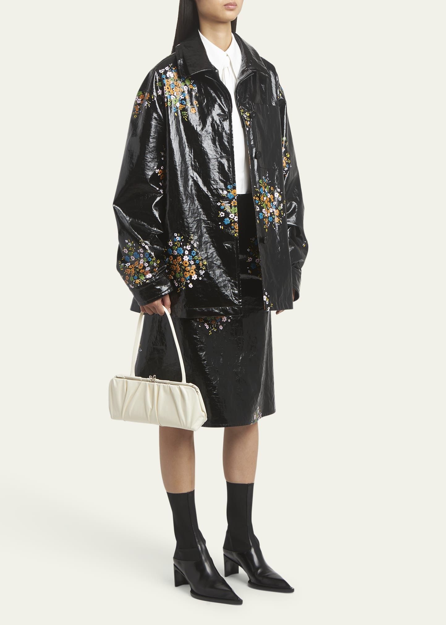 Jil Sander o1w1db10825 Size: OS / Small Pleated Calfskin Shoulder Bag Size ONE SIZE - 5 Thumbnail