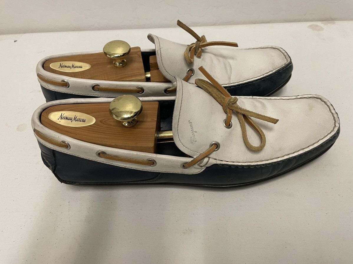 Salvatore Ferragamo Colorblock Boat Shoe Driver Size US 9.5 / EU 42-43 - 5 Thumbnail