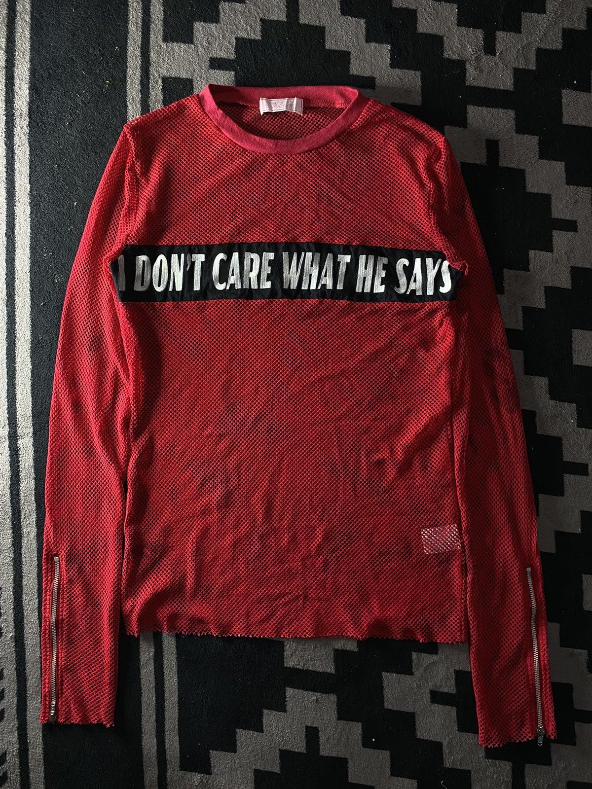 Hysteric Glamour × Japanese Brand 7% More Pink harajuku tokyo fashion fishnet longsleeve Size US M / EU 48-50 / 2 - 1 Thumbnail