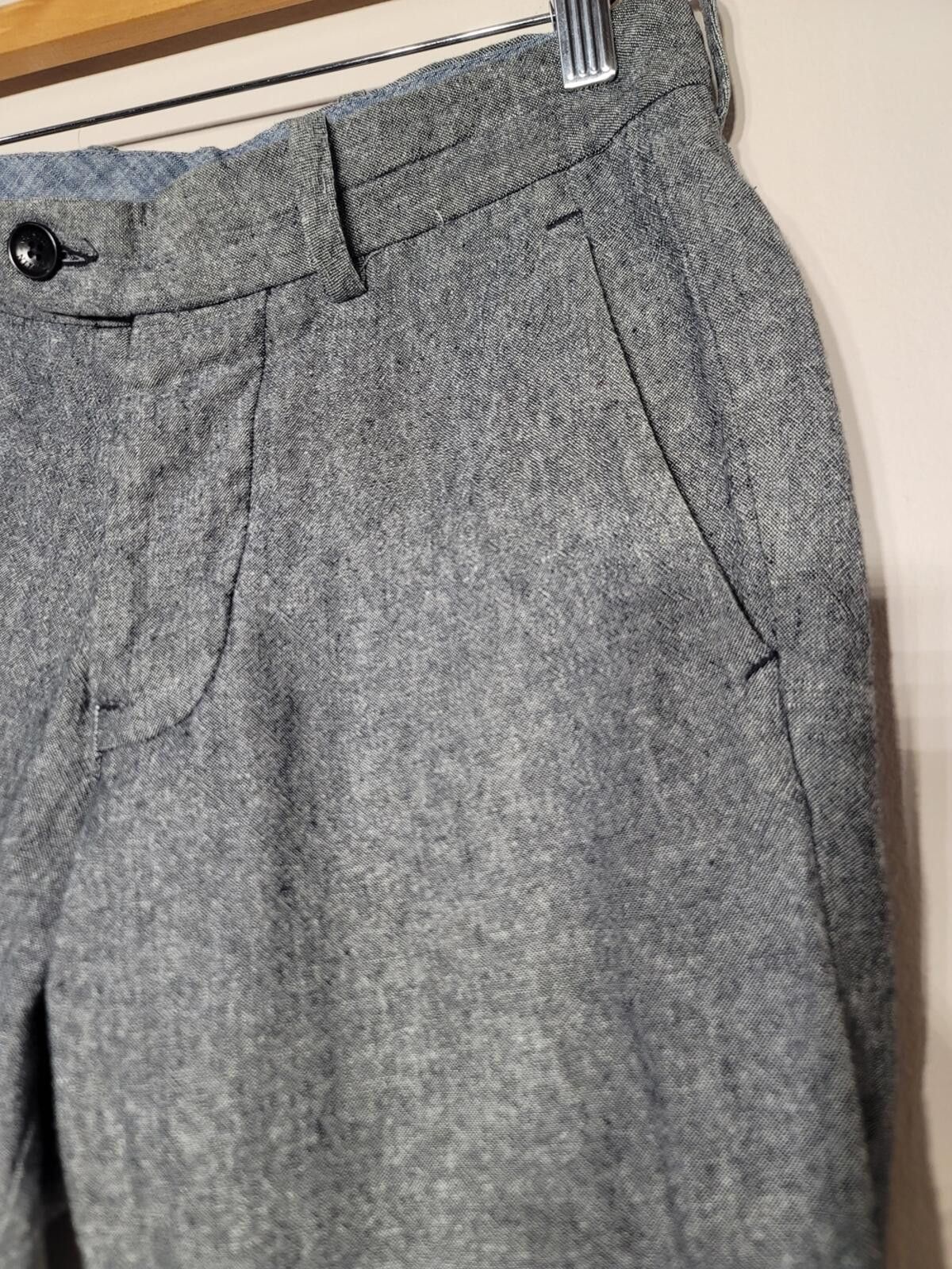 Gustin Gustin Grey Herringbone Pant Sz 29/30 Quiet Lux Minimalist Size 36R - 7 Thumbnail