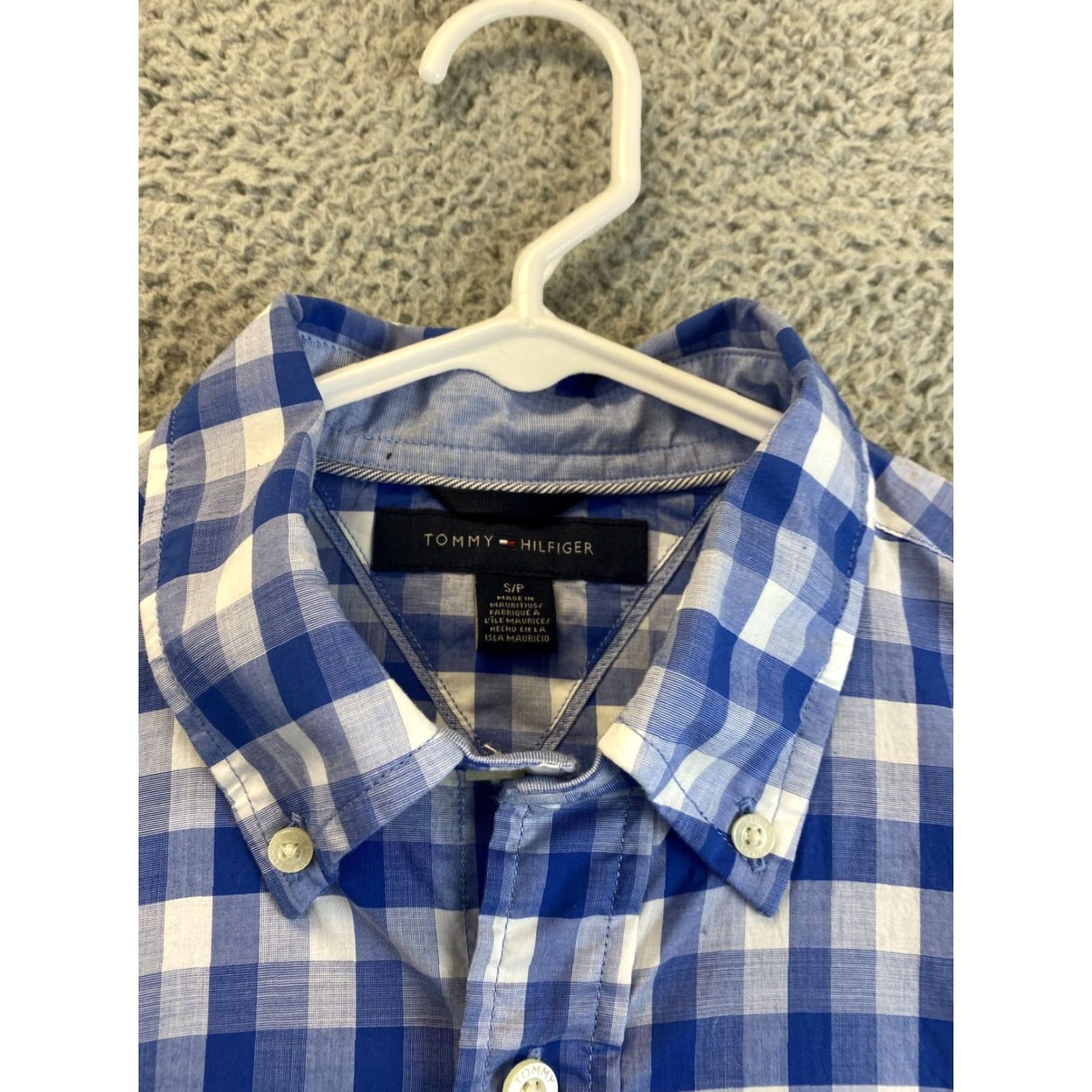 Tommy Hilfiger VINTAGE Tommy Hilfiger Dress Shirt Men Small Plaid Button-Up Casual Long Sleeve Blue 90s Mens Size US S / EU 44-46 / 1 - 4 Thumbnail