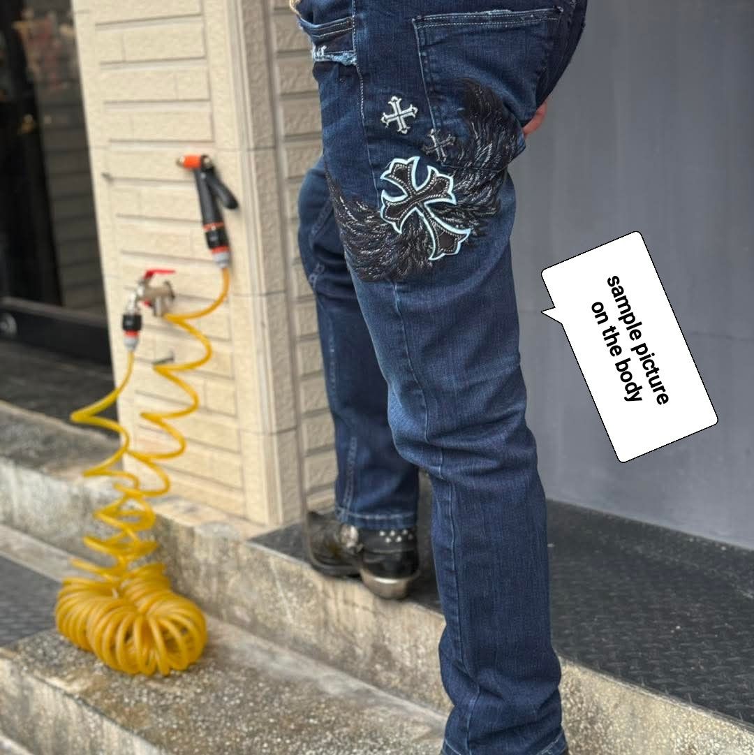 Other Cloud 72 cross symbol like chrome hearts style. Size US 29 - 3 Thumbnail