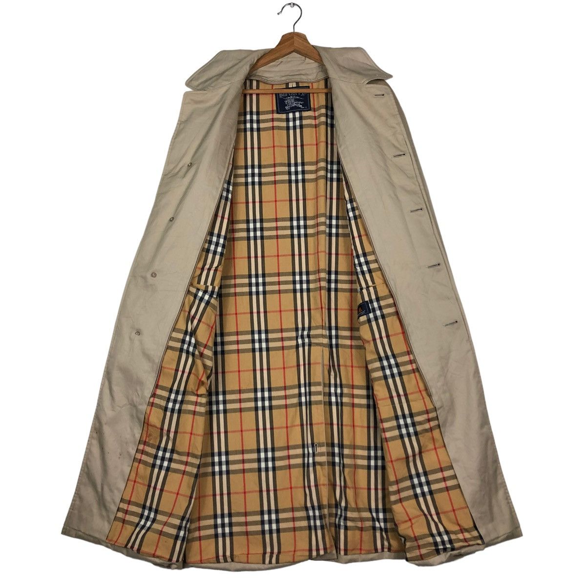 Burberry 🔥VINTAGE BURBERRYS TRENCH COATS LONG JACKET NOVA CHECK Size US M / EU 48-50 / 2 - 14 Thumbnail