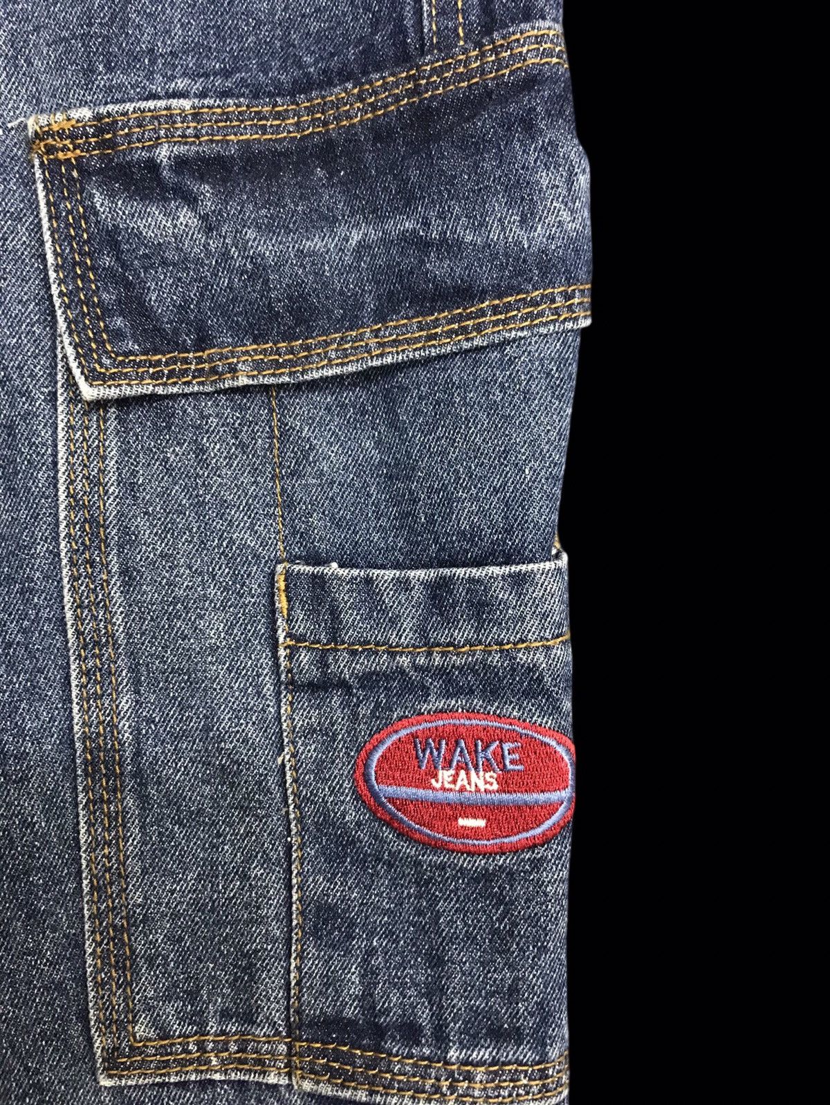 Japanese Brand 💥BAGGY💥WAKE JEANS BAGGY EXTRA LONG DENIM F353 Size US 26 / EU 42 - 9 Thumbnail