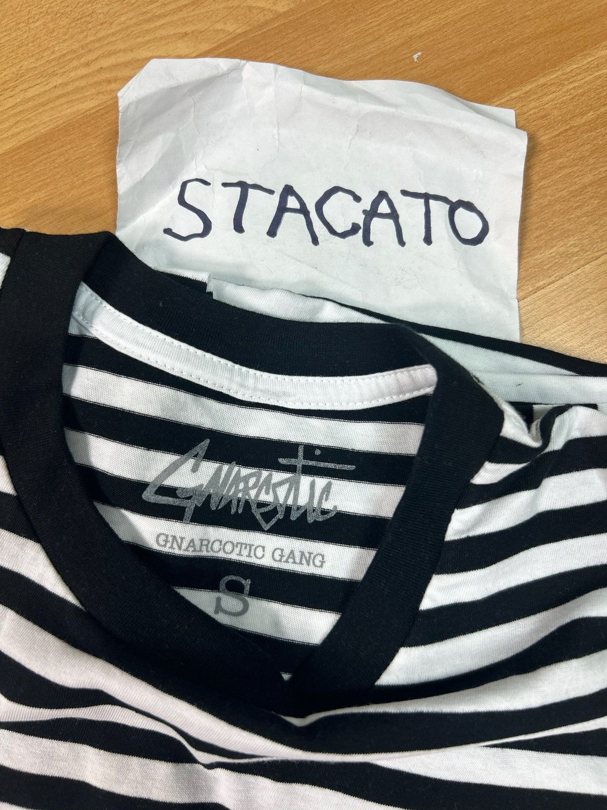Gnarcotic × Rap Tees Gnarcotic Lil Gnar Logo Striped Long Sleeve Tee Black/White Size US S / EU 44-46 / 1 - 4 Thumbnail
