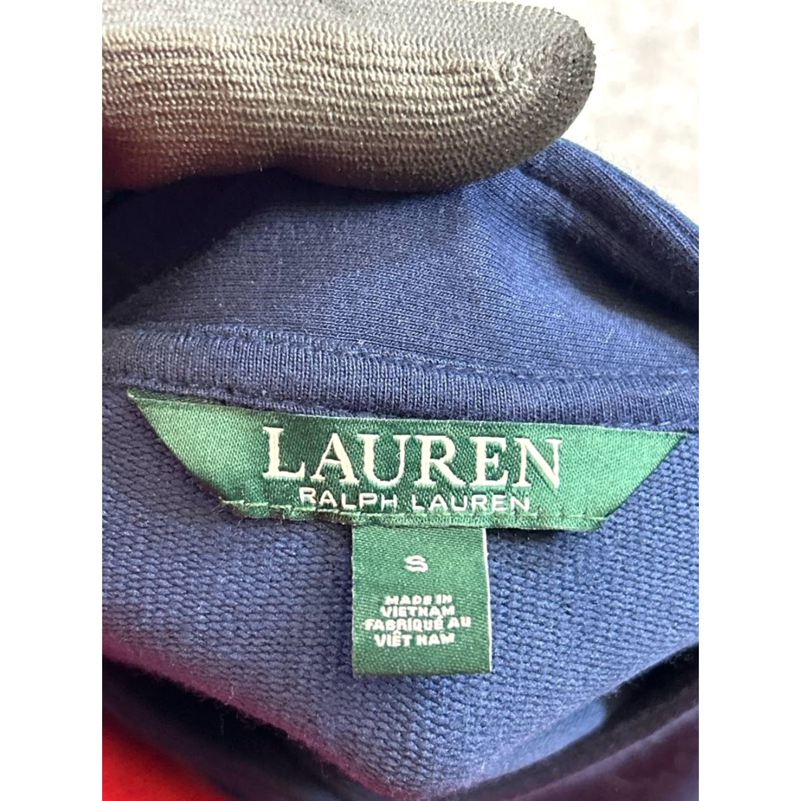 Ralph Lauren Lauren Ralph Lauren Jacket Womens Small Blue Cotton Blend Full Zip Size S / US 4 / IT 40 - 3 Thumbnail