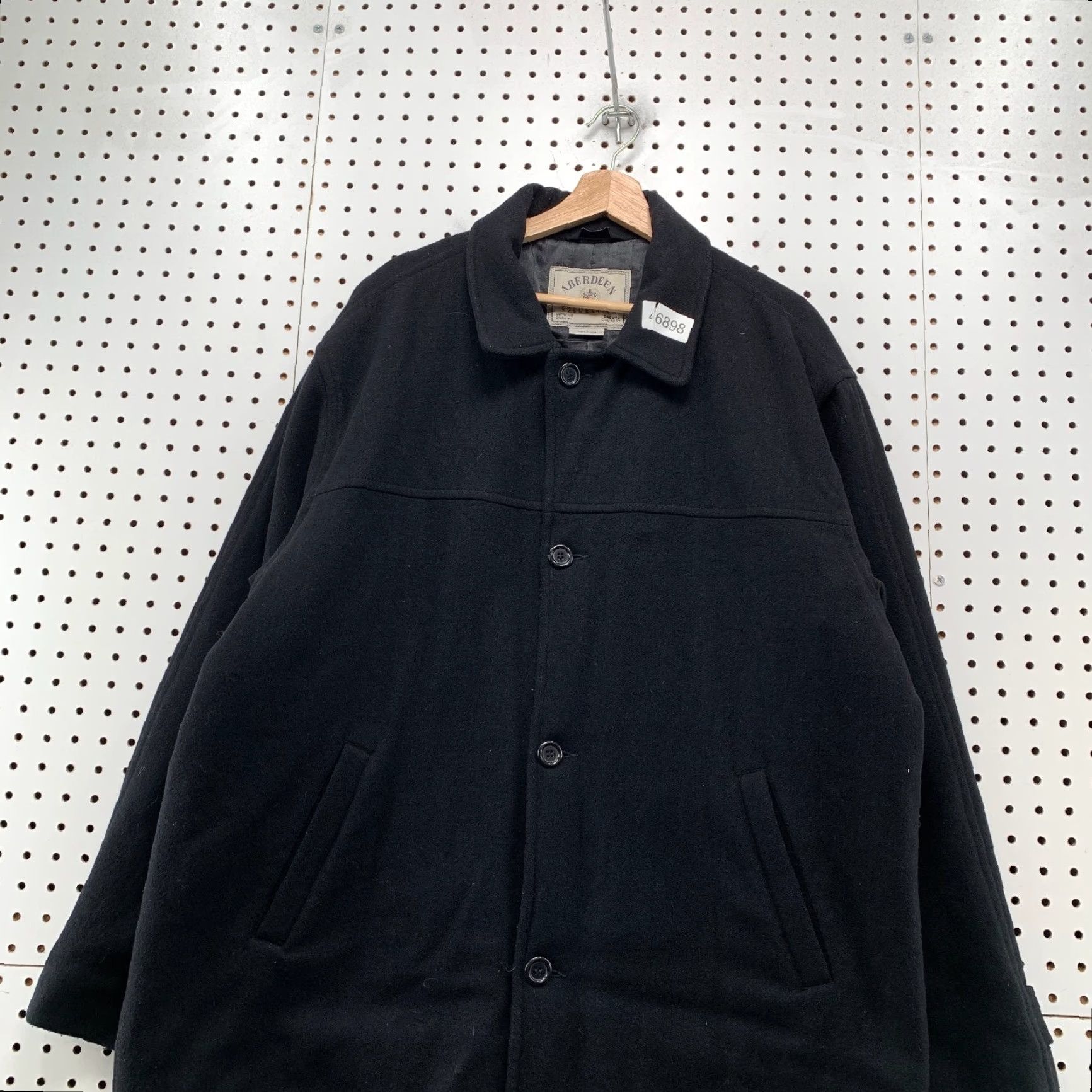 Vintage VINTAGE Aberdeen Overcoat Mens L Black Insulated Wool Coat Business Casual Long Winter Fall Outerwear Size US L / EU 52-54 / 3 - 5 Thumbnail