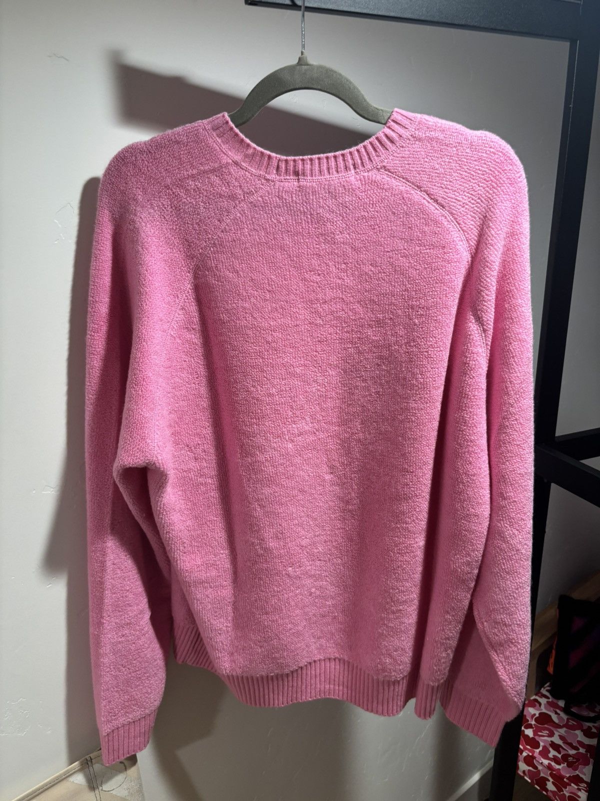 Supreme fuzzy pink logo sweater