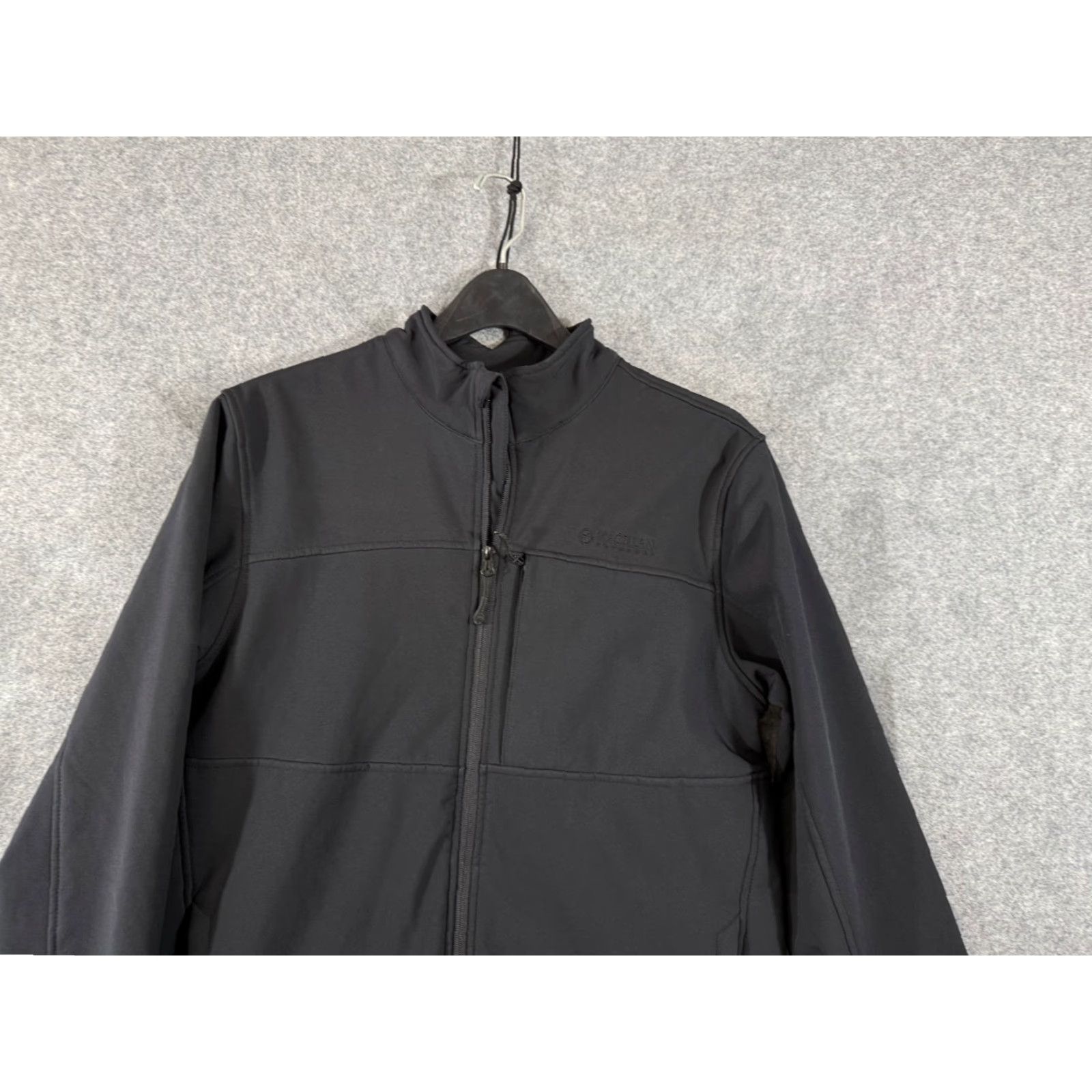 Vintage Magellan Softshell Jacket Mens M Black Fleece Lined Classic Fit Full Zip Stretch Outdoor Utility Shirt Size US M / EU 48-50 / 2 - 2 Thumbnail