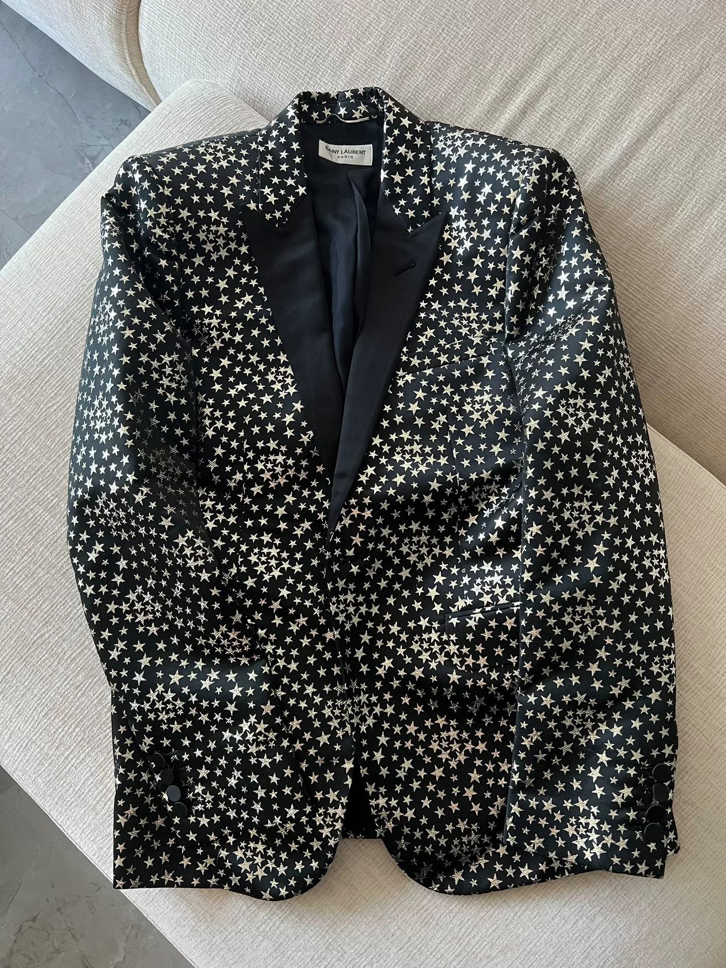 Saint Laurent Paris Saint Laurent 17SS Black Gold Star Blazer Size US S / EU 44-46 / 1 - 1 Thumbnail