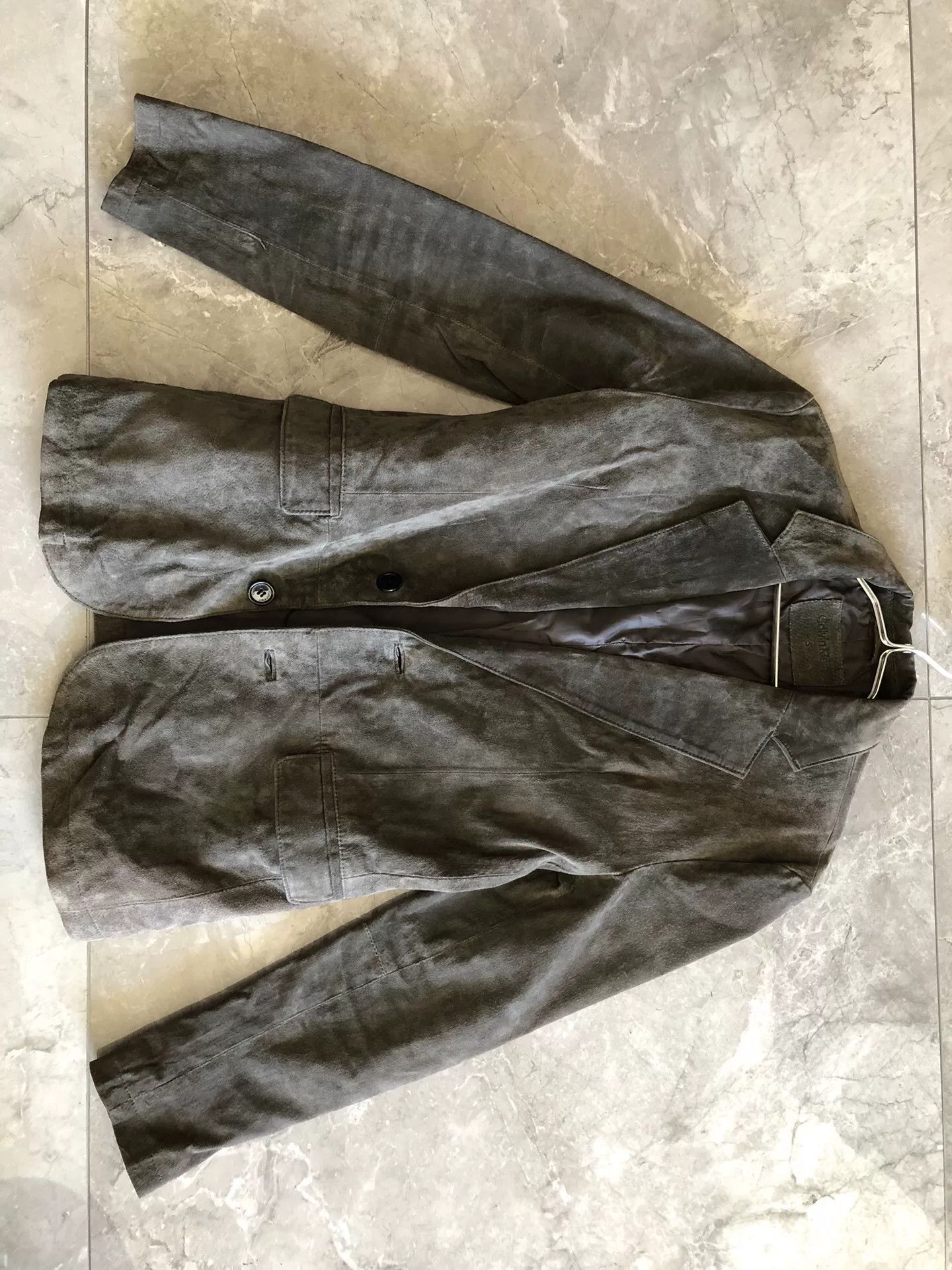 Calvin Klein Calvin Klein Men's Suede Leather Blazer Size US S / EU 44-46 / 1 - 1 Thumbnail