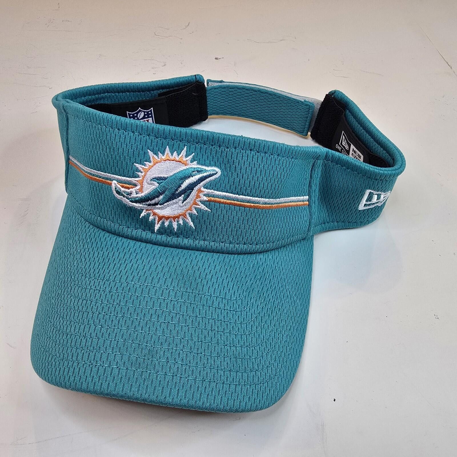 New Era Miami Dolphins New Era Performance Visor Teal Orange NFL Hat Size ONE SIZE - 1 Thumbnail