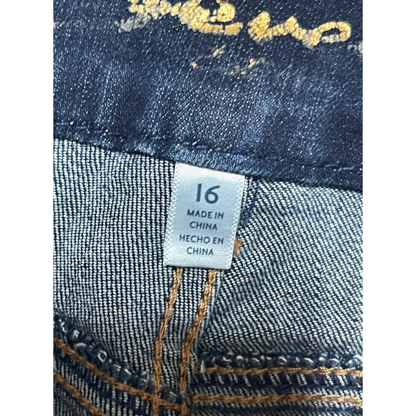 Vintage Seven7 Jeans Women's 16 Blue Denim Tummy Less High Rise Skinny Jeans Regular Inseam 29 in Dark Wash Womens Size 38" / US 16 / IT 52 - 6 Thumbnail
