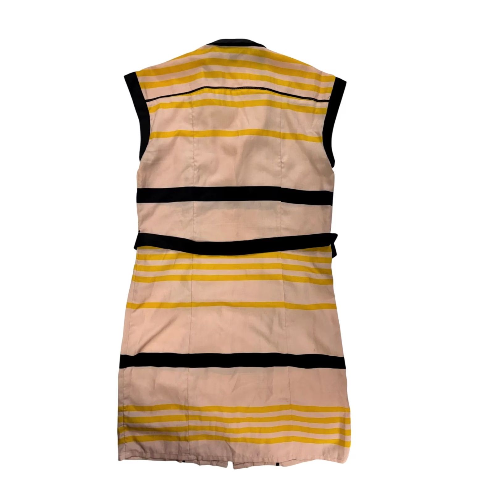 Jason Wu VINTAGE Jason Wu for Target Shirtdress Sleeveless Pink Yellow Black Stripe Belted Size S Women Size S / US 4 / IT 40 - 4 Thumbnail
