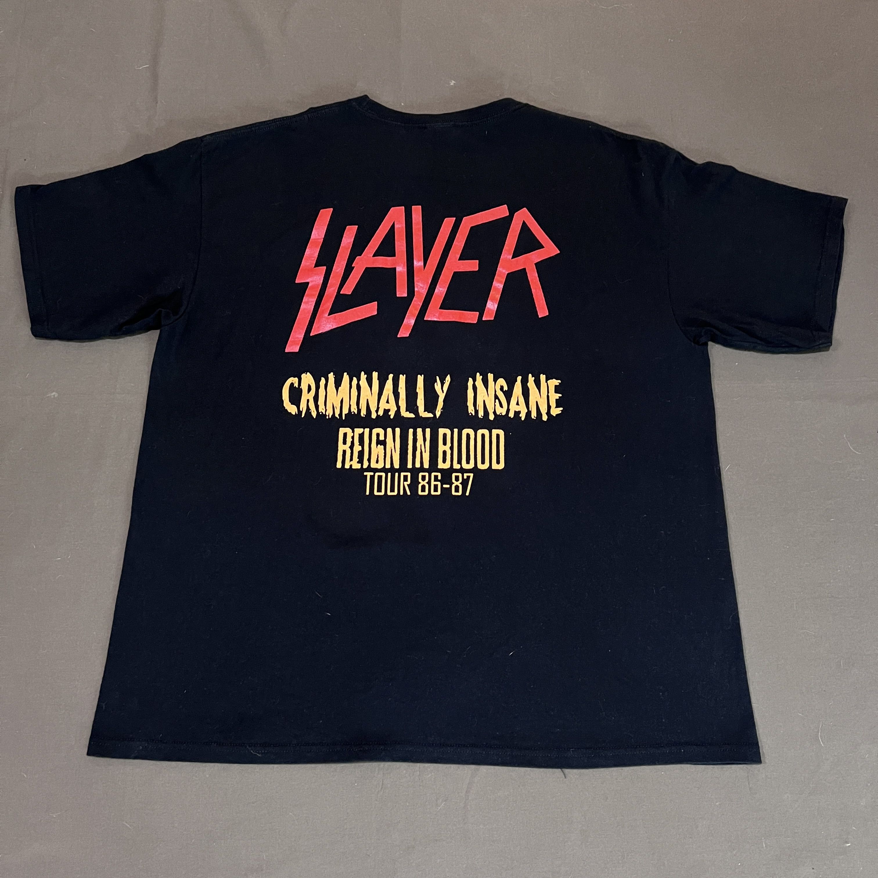 Band Tees × Slayer Slayer Promo Tour Tee 2XL Thrash metal Size US XXL / EU 58 / 5 - 4 Thumbnail