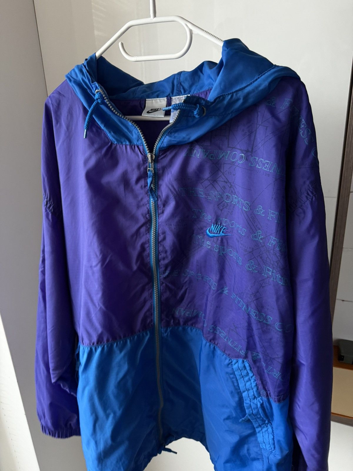 Nike ❗️VINTAGE NIKE 80s BIG LOGO ARCHIVAL WINDBREAKER JACKET Size US XL / EU 56 / 4 - 2 Thumbnail