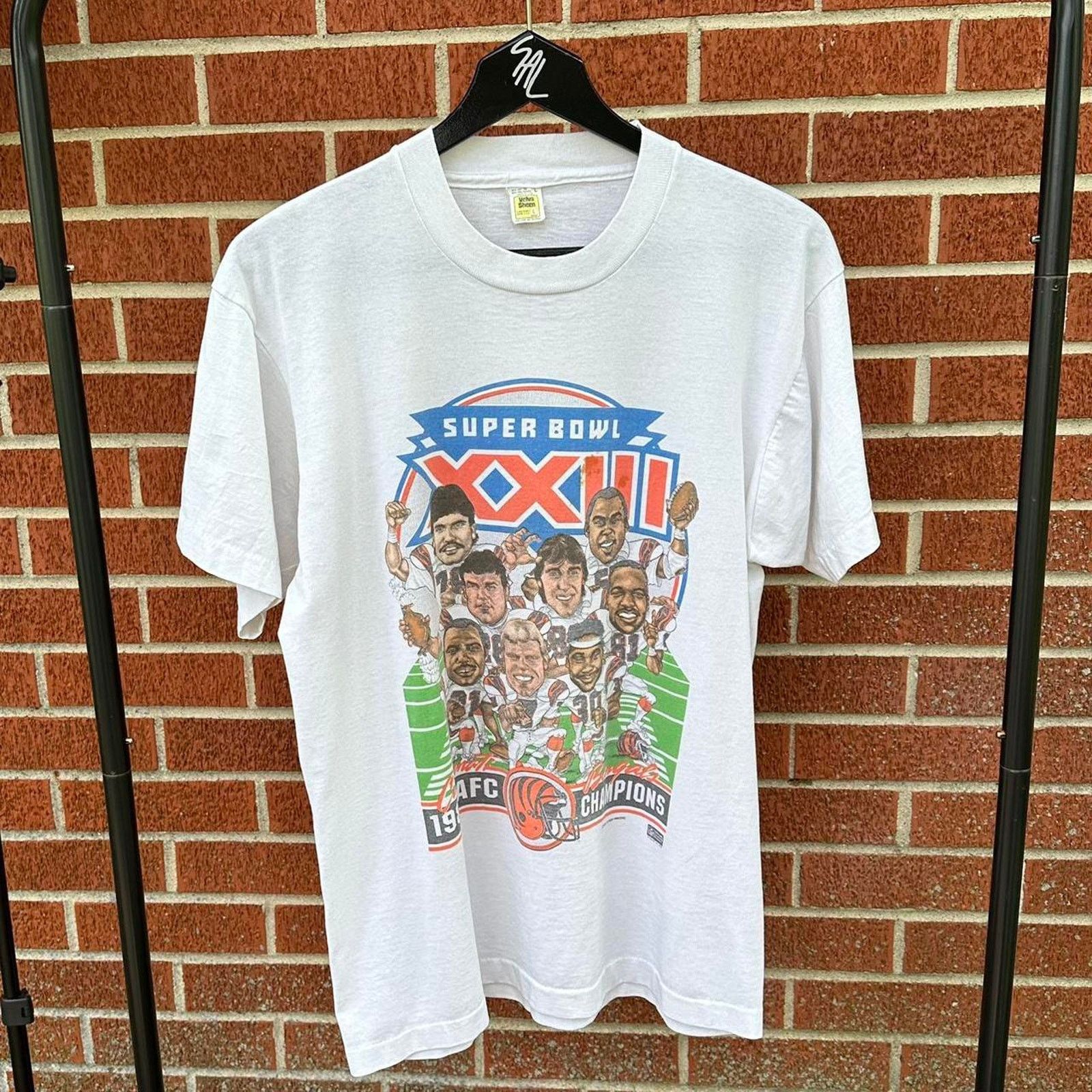Vintage 1988 cincinnati bengals super bowl caricature shirt