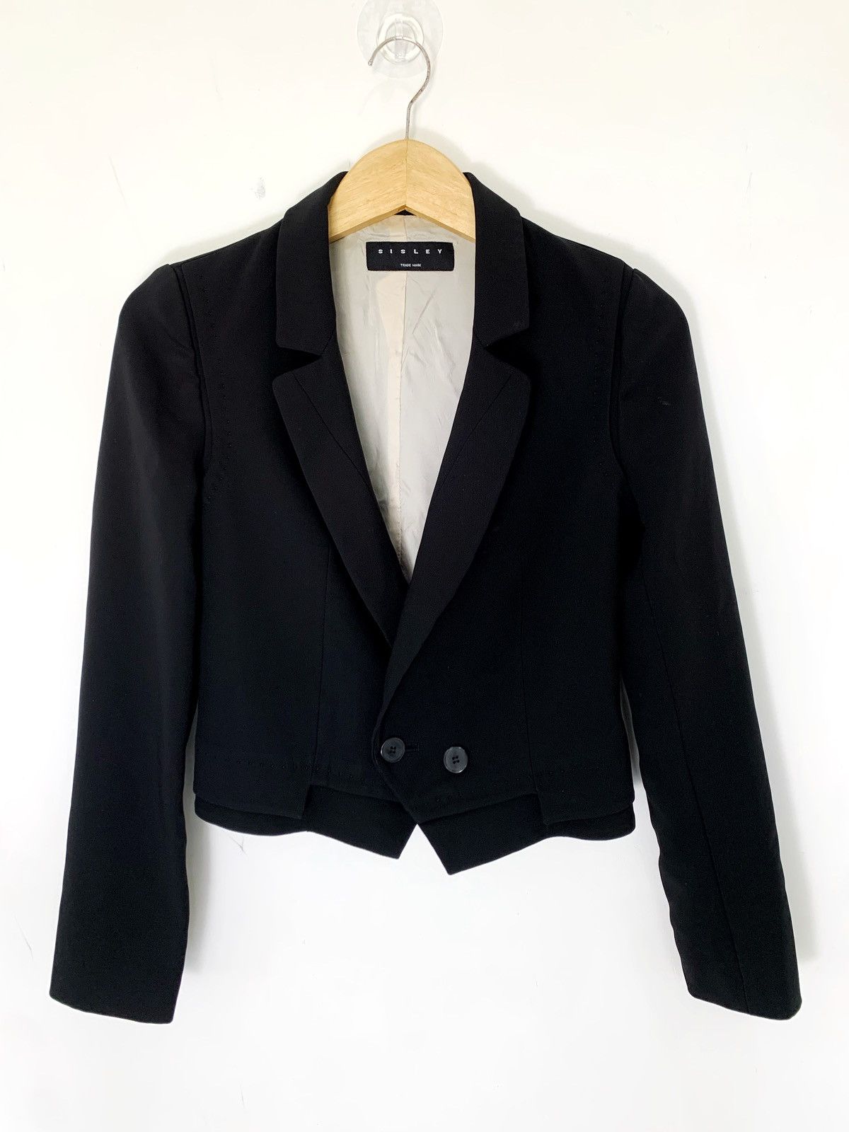 Sisley Sisley crop blazer with yohji yamamoto cut & sew style Size XS / US 0-2 / IT 36-38 - 13 Thumbnail