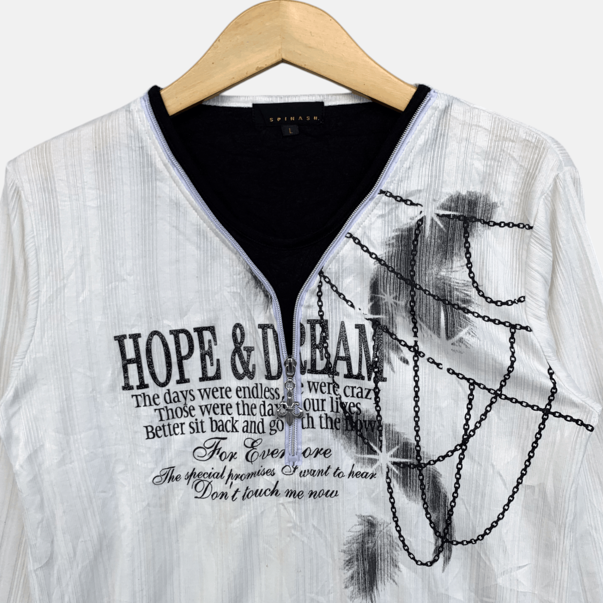 Japanese Brand SPINASH DOUBLE LAYER CRAZY POEM SEDITIONARIES PUNK STYLE Size L / US 10 / IT 46 - 2 Thumbnail