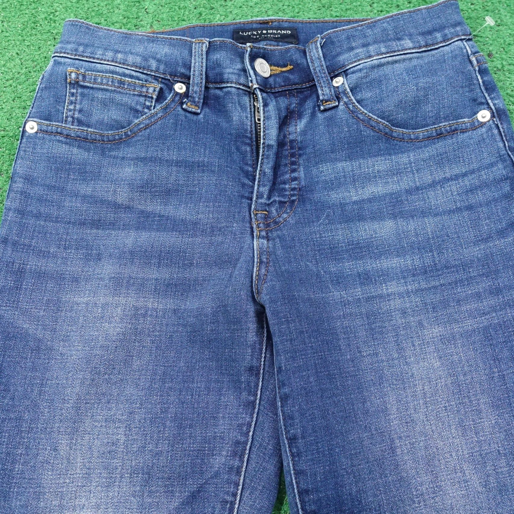 Lucky Brand Lucky Brand Jeans Womens 4 27 Blue Mid Rise Crop Ava Stretch Denim Skinny -P2 Size 27" / US 4 / IT 40 - 2 Thumbnail
