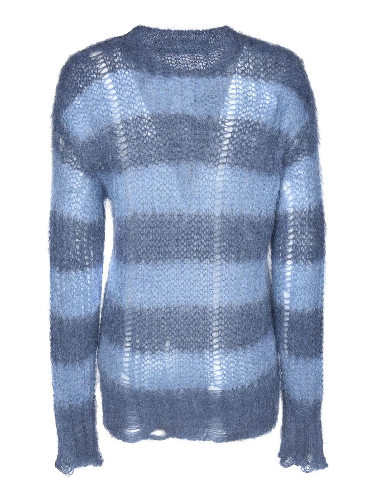 Golden Goose o1y0825 Crewneck Sweater in Slate Blue/Black Size S / US 4 / IT 40 - 2 Thumbnail