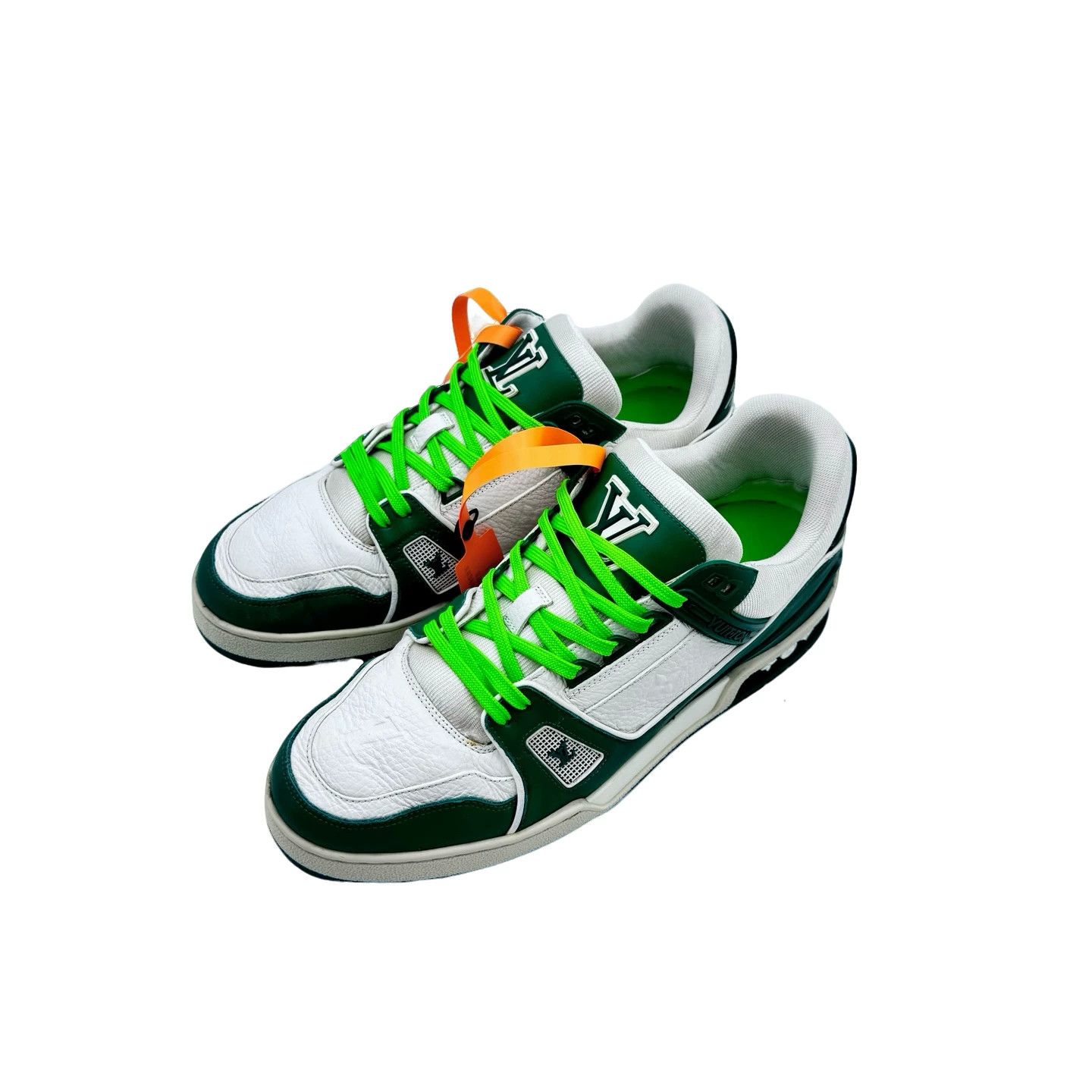 Louis Vuitton LV White Green Trainer Shoes Size US 8.5 / EU 41-42 - 1 Thumbnail