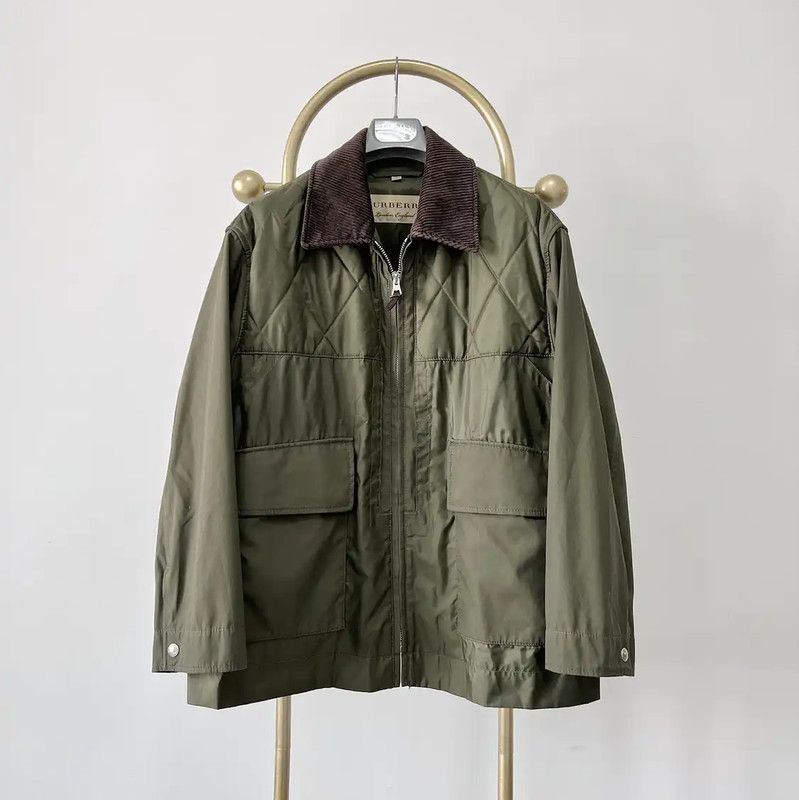 Burberry XL Green Quilted Jacket for Men
