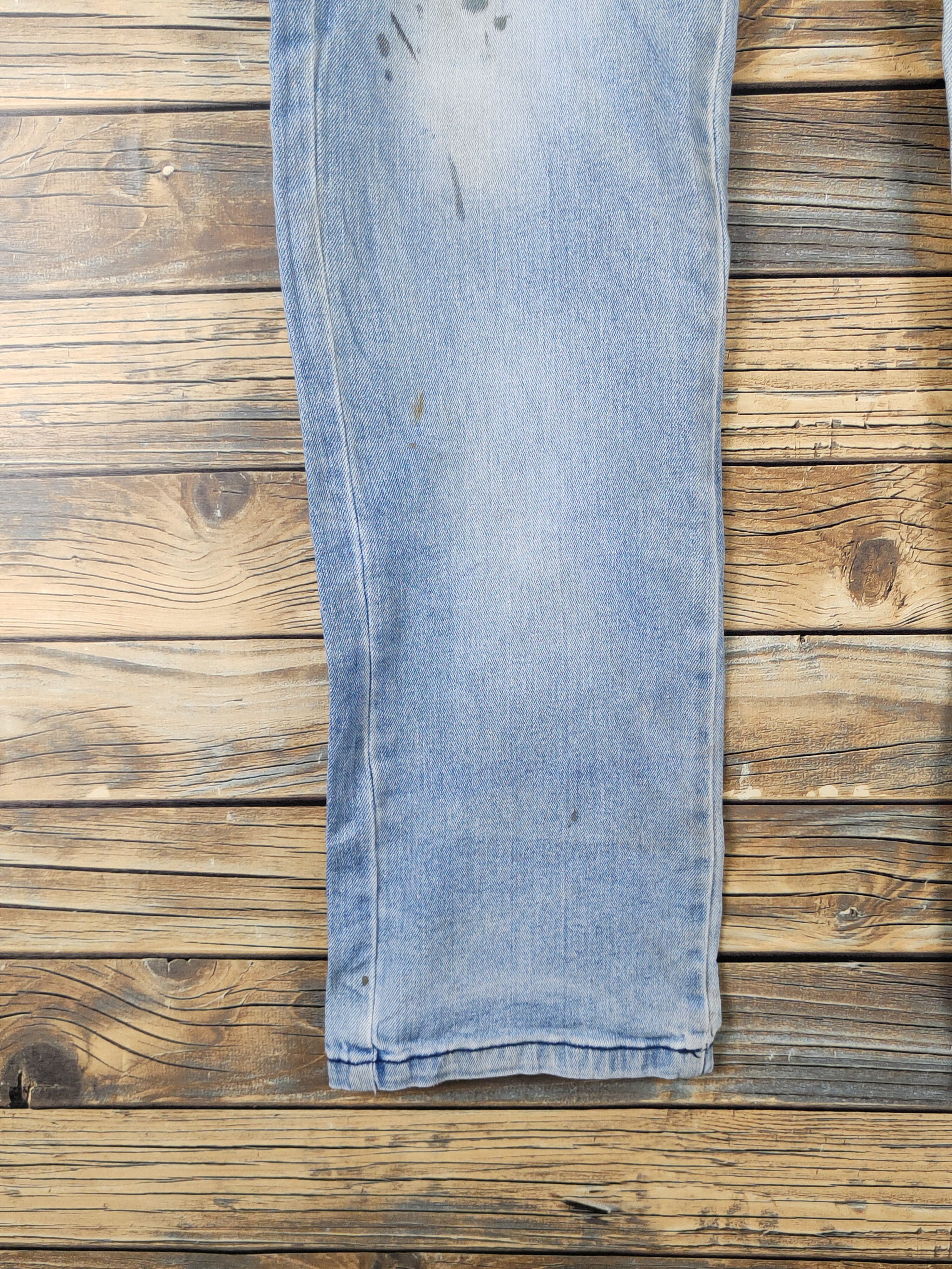 Japanese Brand Blue Monster Clothing Blue Distressed Ripped Jeans #W1495 Size US 31 - 5 Thumbnail