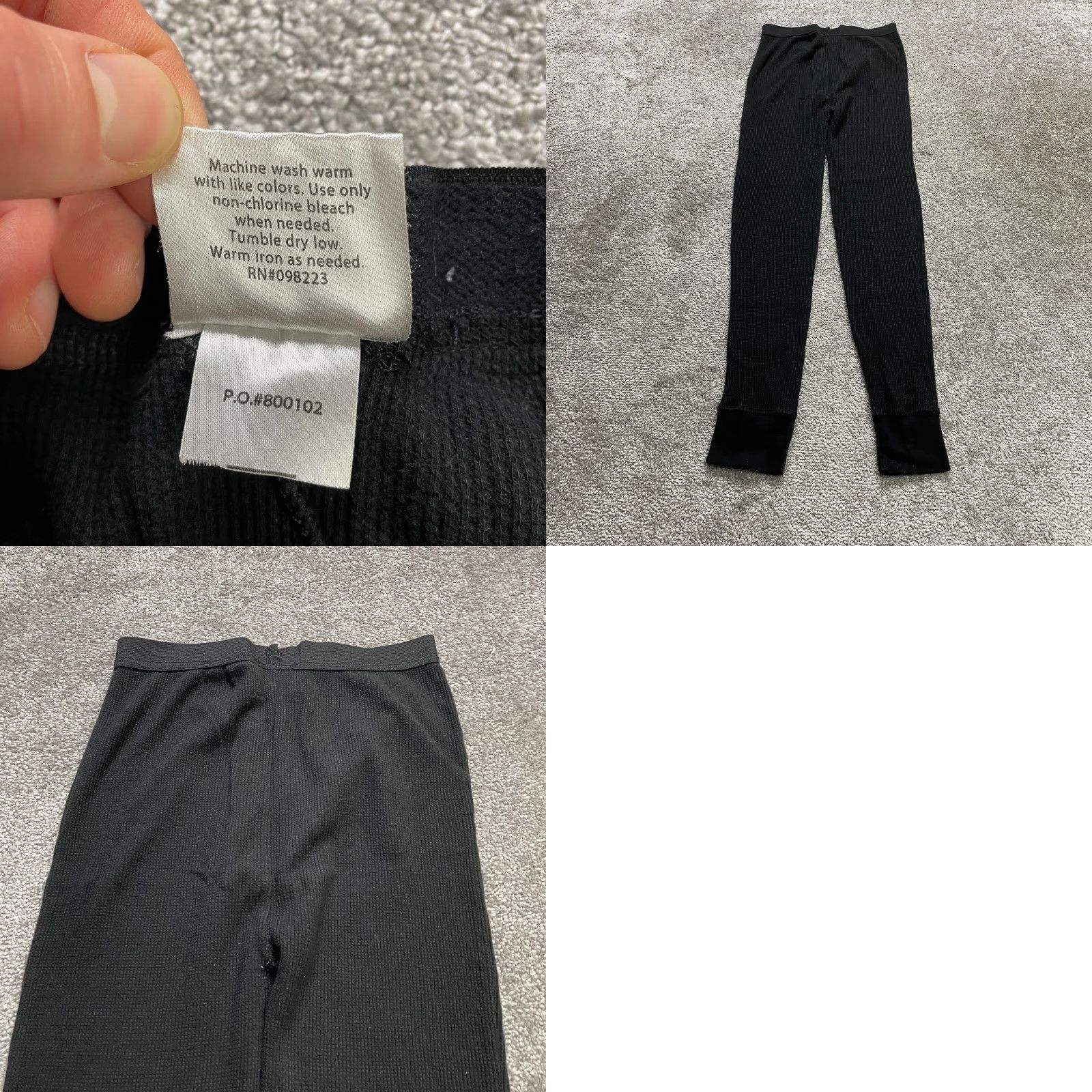 Vintage Polar Edge Mens Slim Black Polar Edge Thermal Base Layer Pants S Black Wide Selection? Size US 29 - 8 Thumbnail